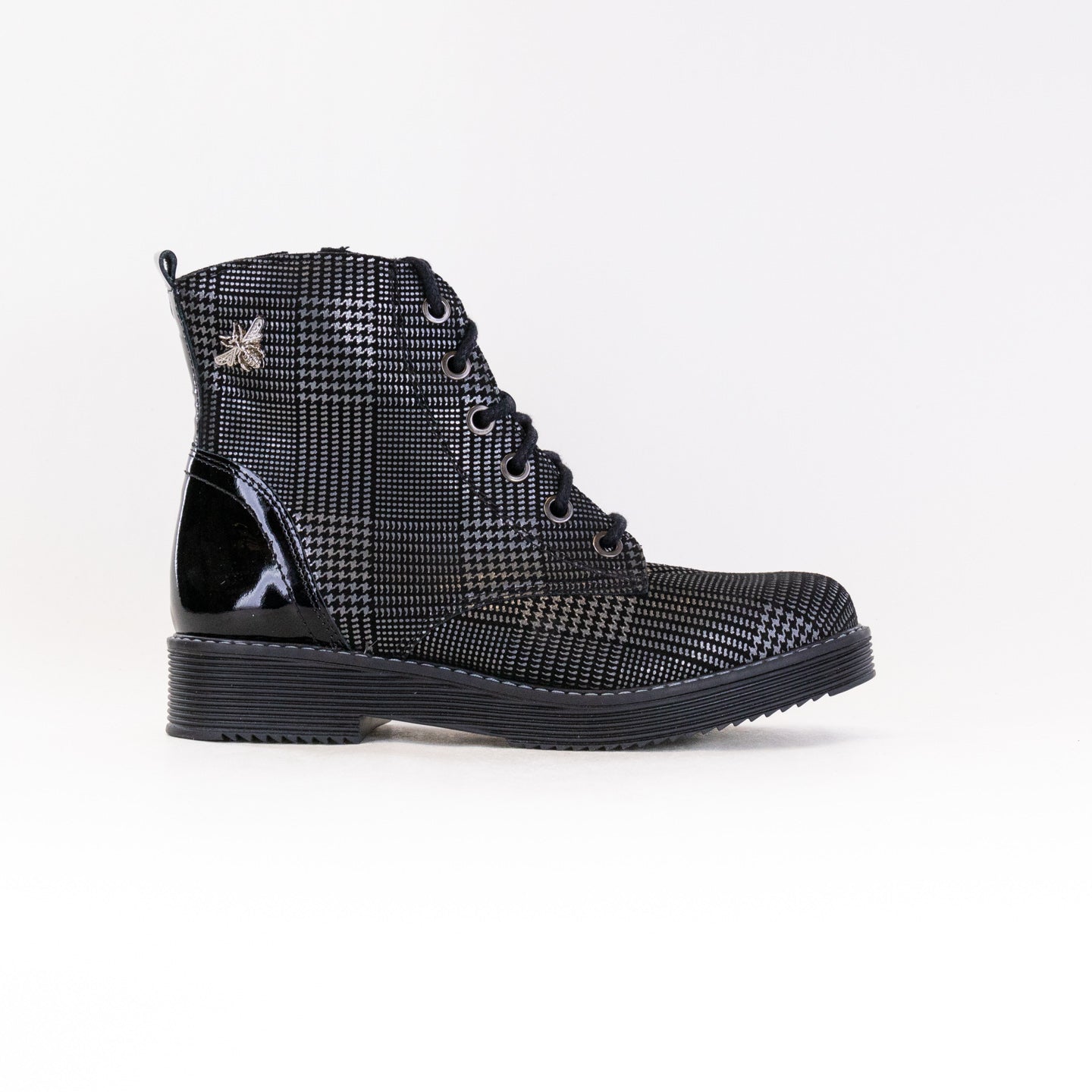 Stylish V-Italia 514 Women's Gray/Black Nubuck Short Boots
