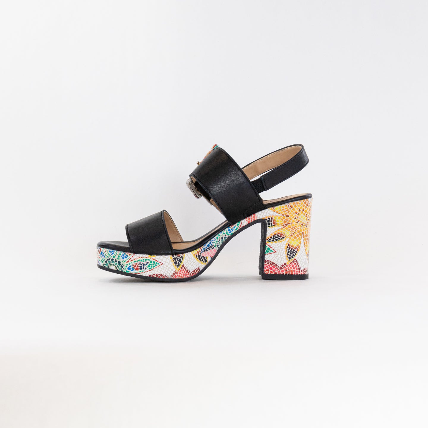 Women's Spring Step Azucar - Stylish Black Multi Ankle Strap Shoes