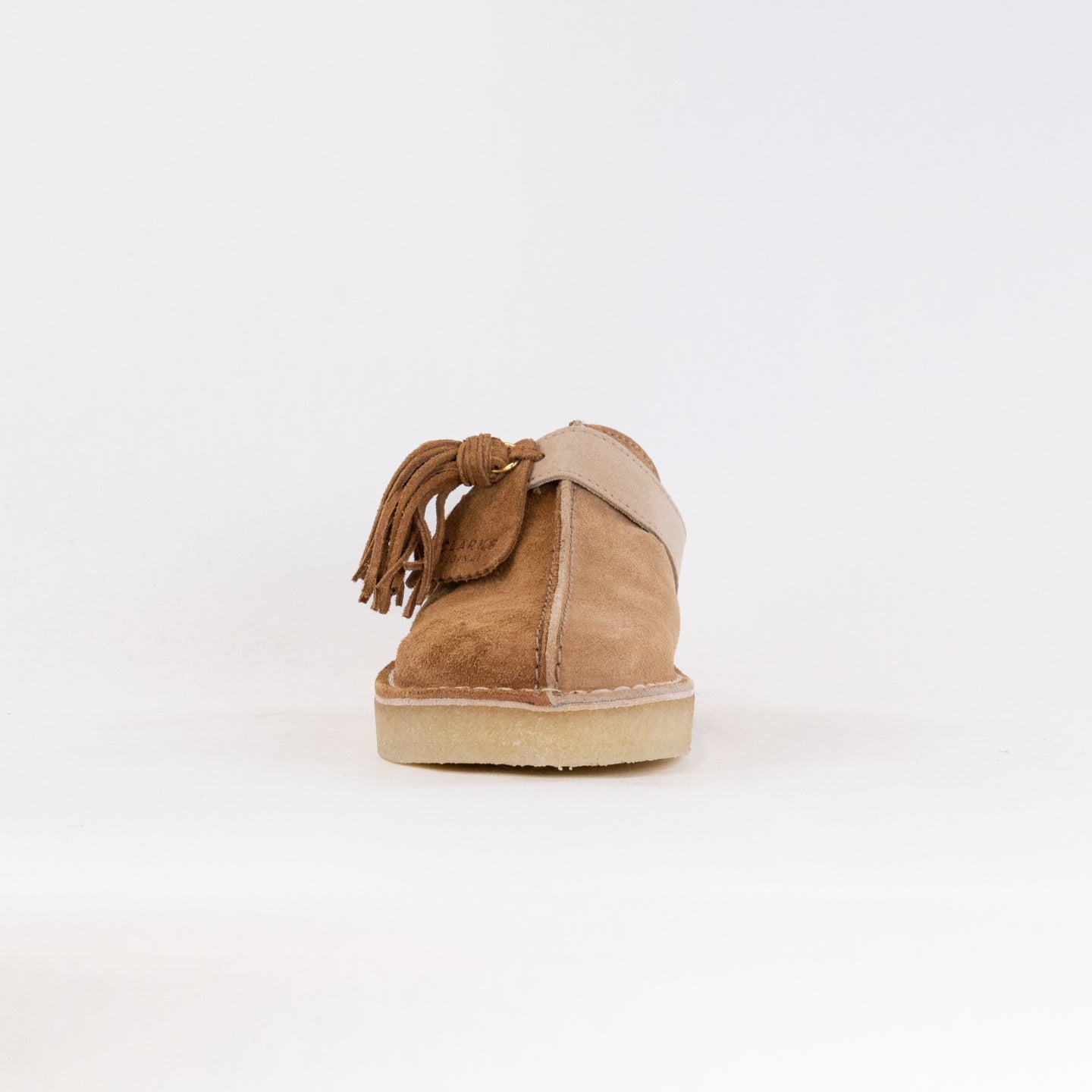Women's Clarks Trek Mule in Light Tan Suede Combination