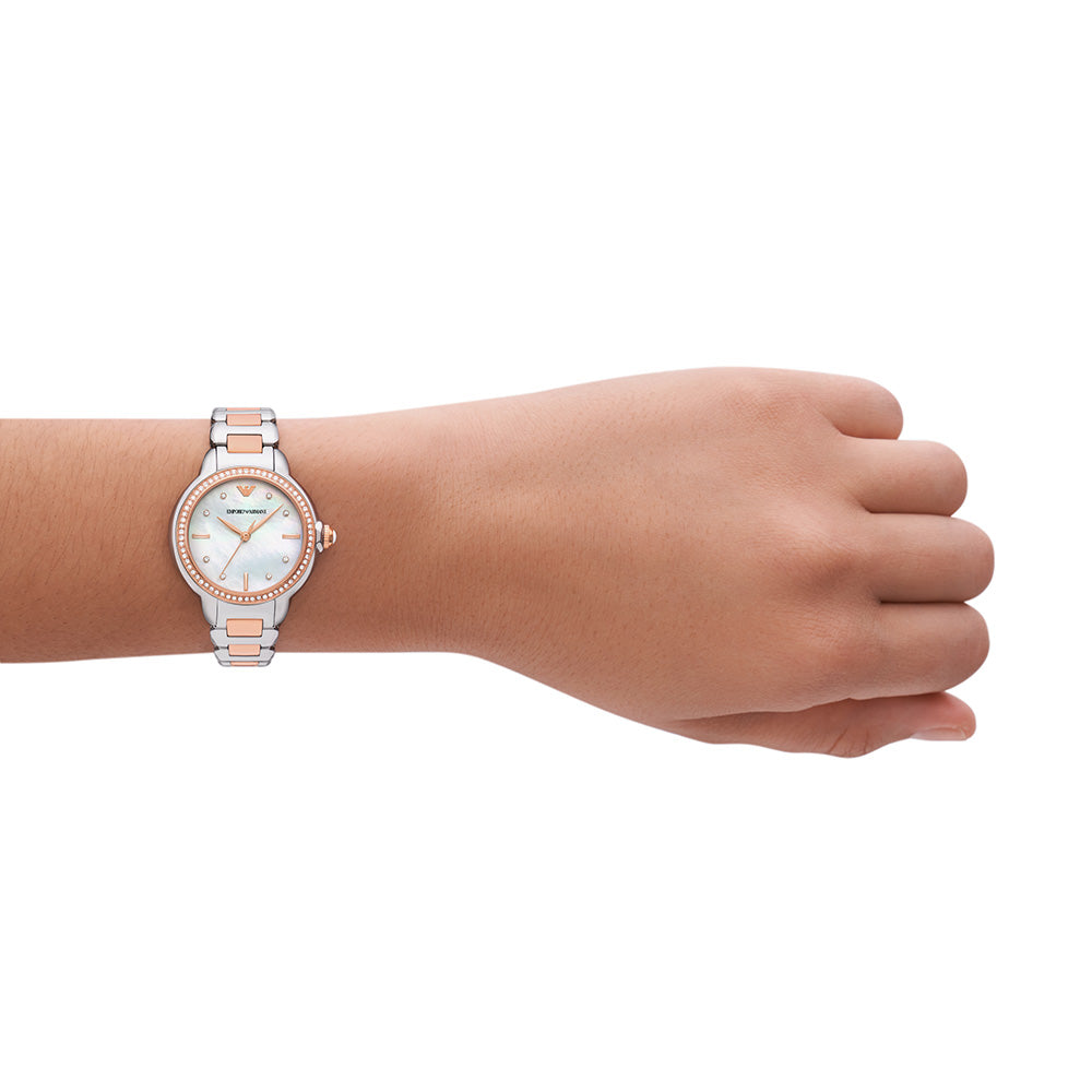 Emporio Armani Mia Two - Tone Stylish Women's Watch AR11569