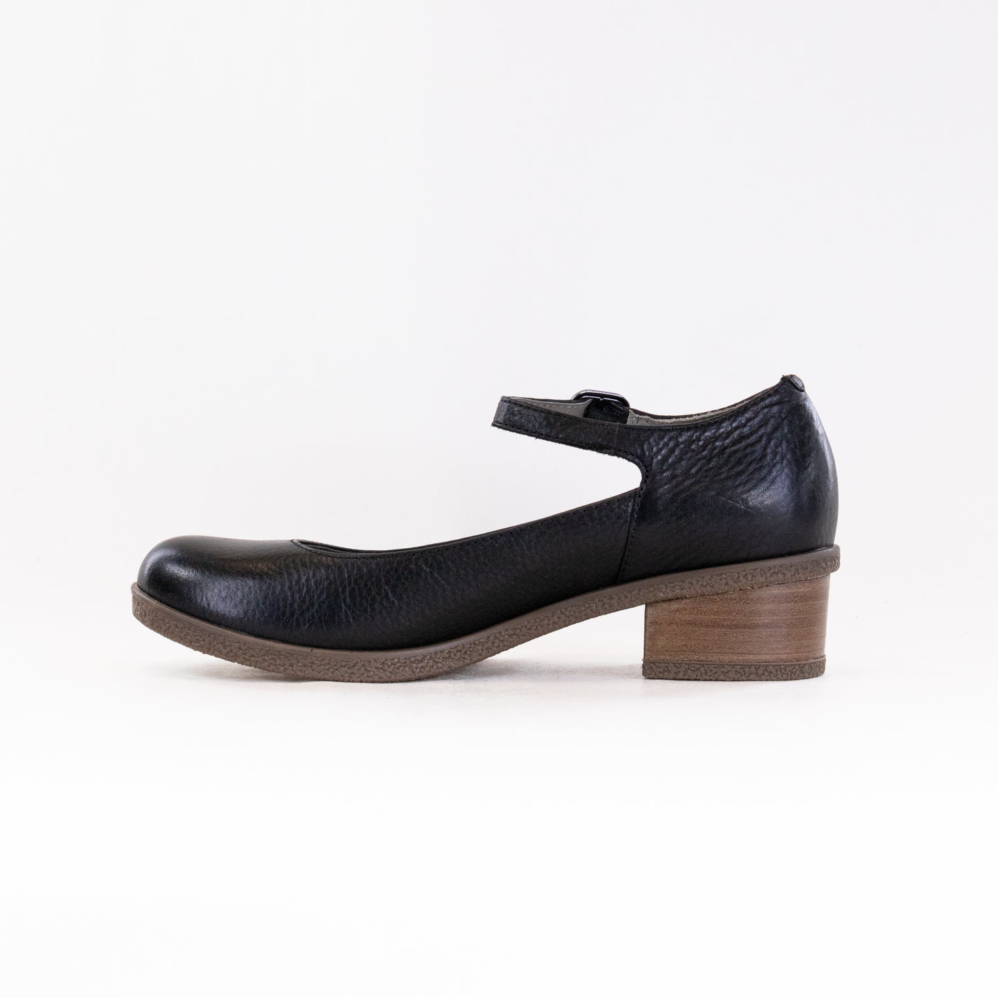 Dansko Women's Deena Black Waterproof Tumbled Leather Mary Jane Shoes