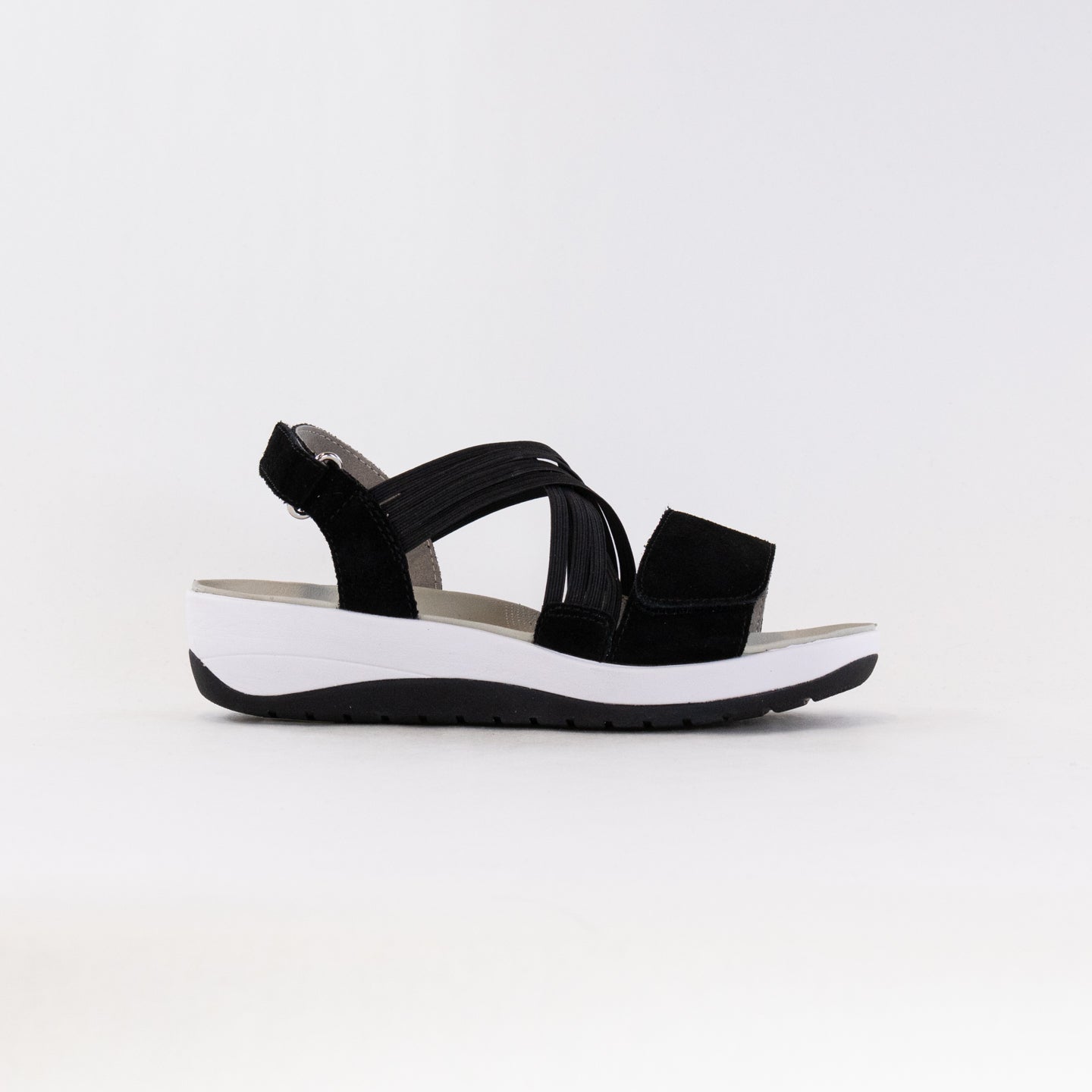Women's Adjustable Schwarz Ara Niles Platform Sandals