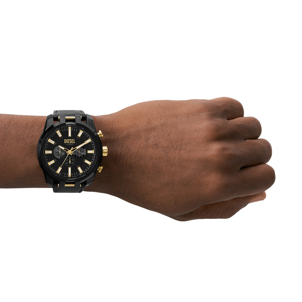 Diesel Men's DZ4610 Split Design Black Silicone Wristwatch