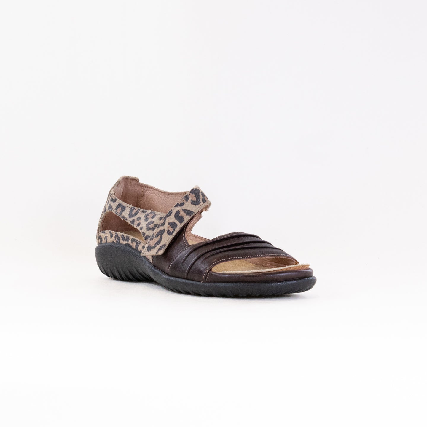 Naot Women's Papaki Sandals - Soft Brown/Cheetah Suede Stylish Design