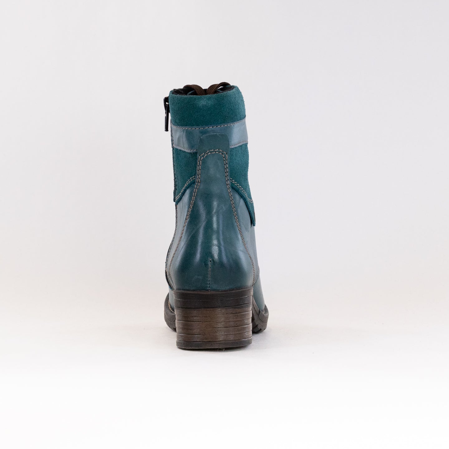 Women's Teal Dromedaris Kara Soft Suede Short Lace - Up Boots