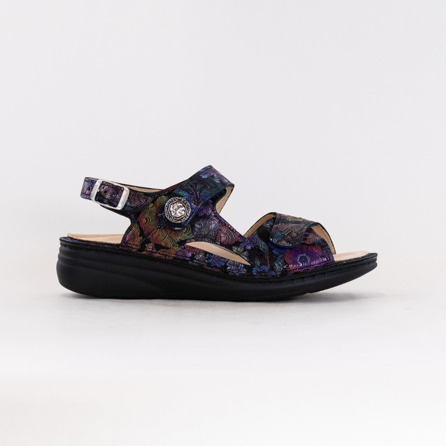 Finn Comfort Women's Irpino Dark Blue Barbuda Shoes