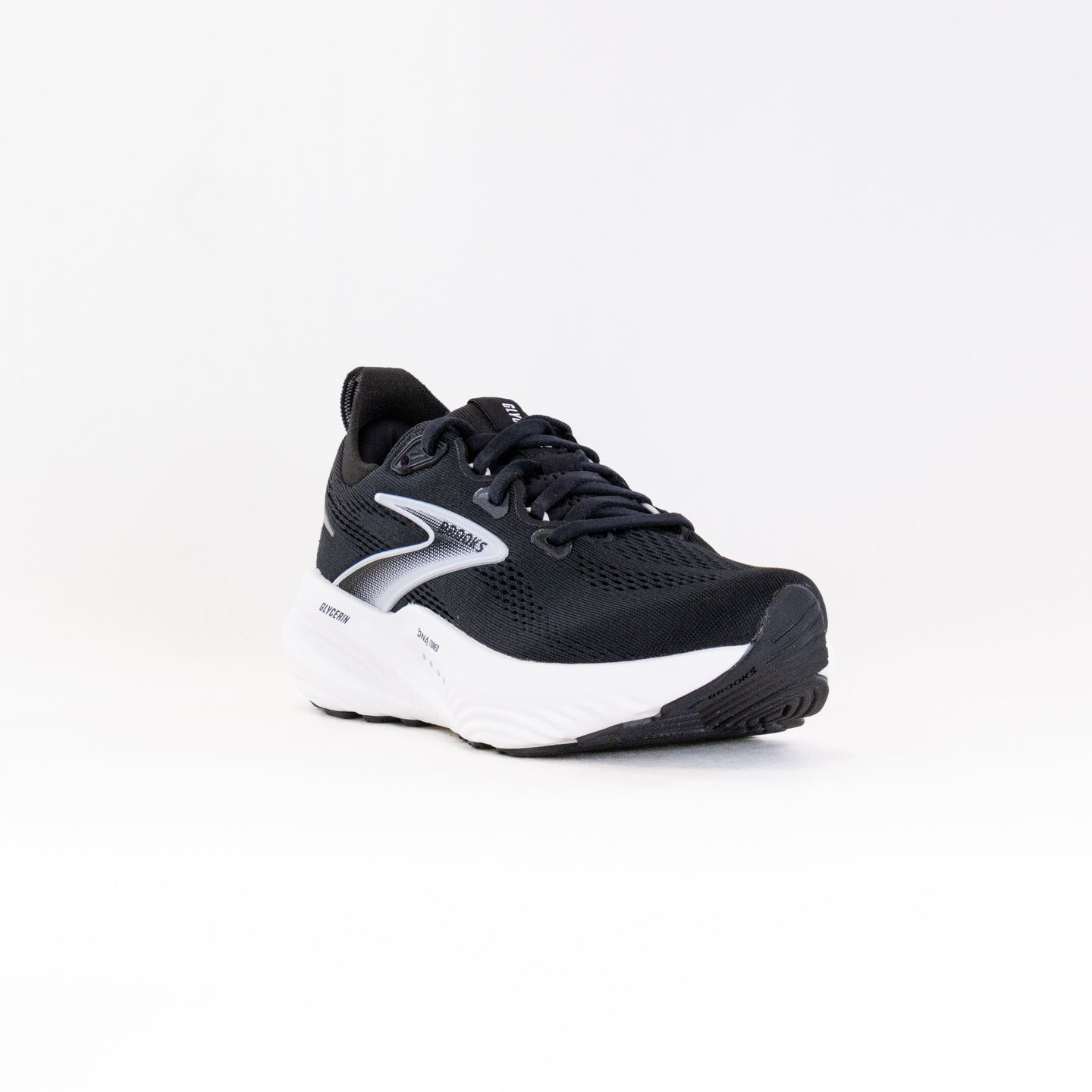 Women's Brooks Glycerin 22 Running Shoes - Stylish Black/Grey/White