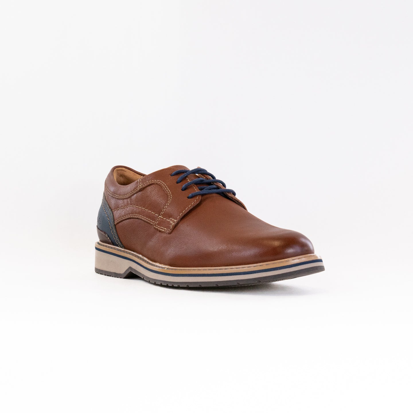Men's Clarks Tan Leather Monahan Plain Toe Dress-Casual Shoes