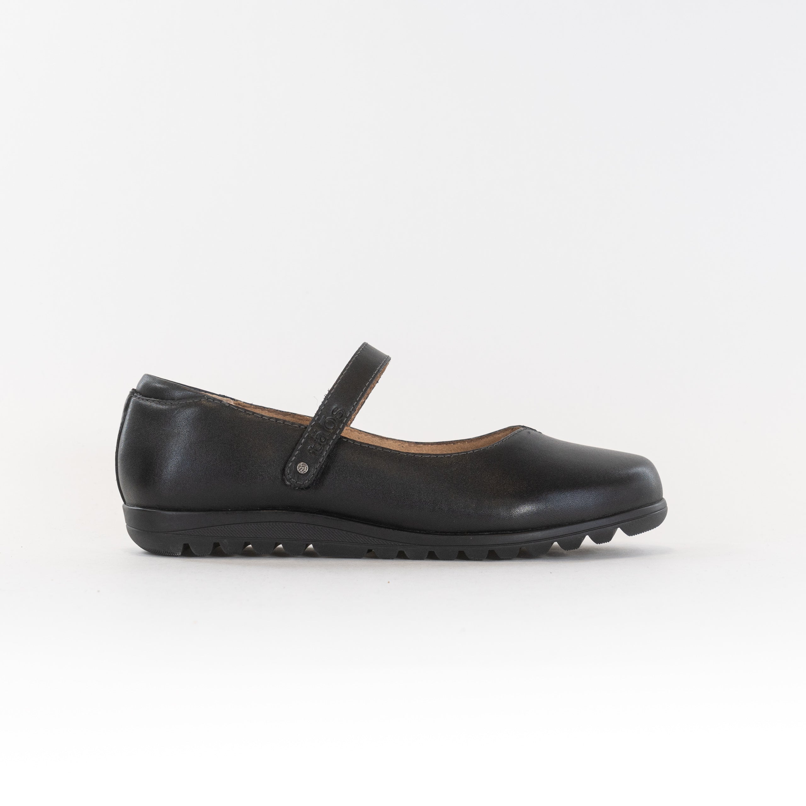 Taos Women's Chorus Mary Jane Style Leather Shoes - Black