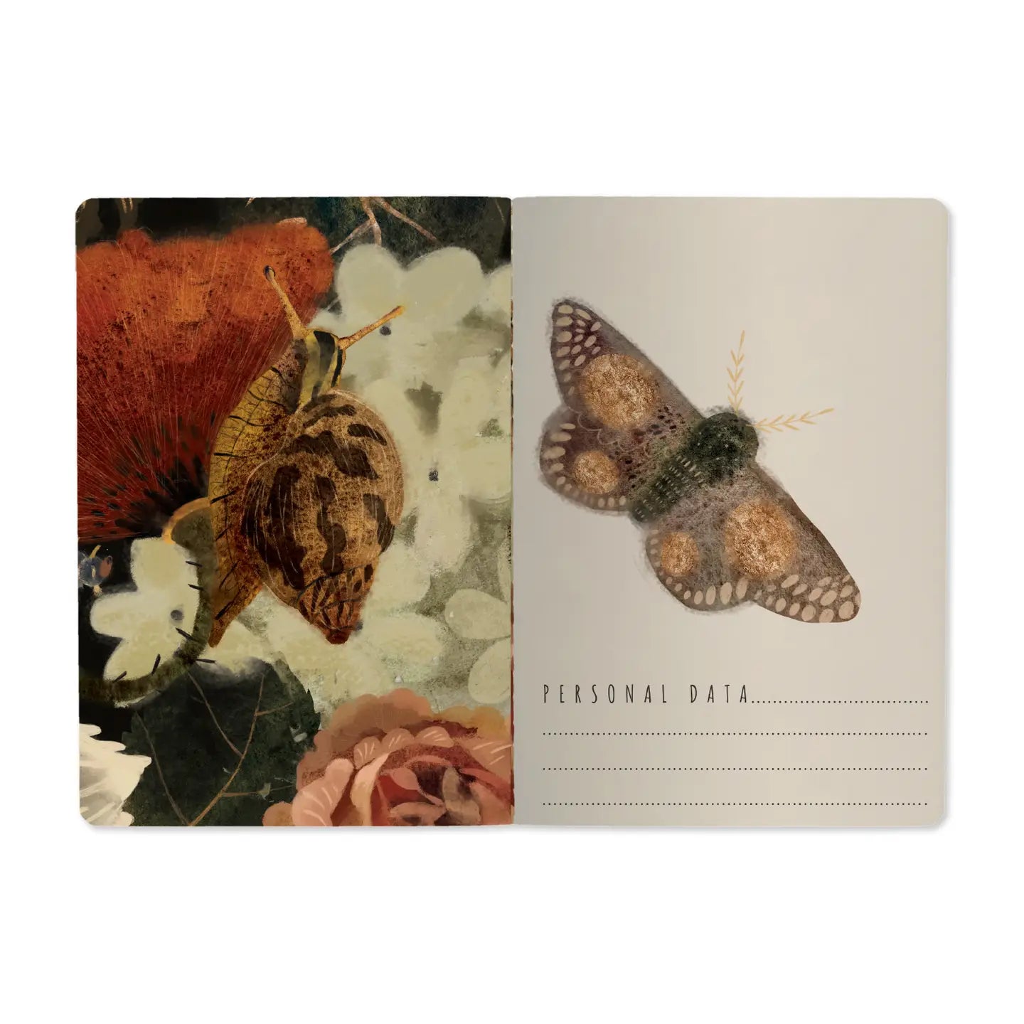Bruno Visconti's BV Floral Lush Bouquet Design Notebook for Creative Writing