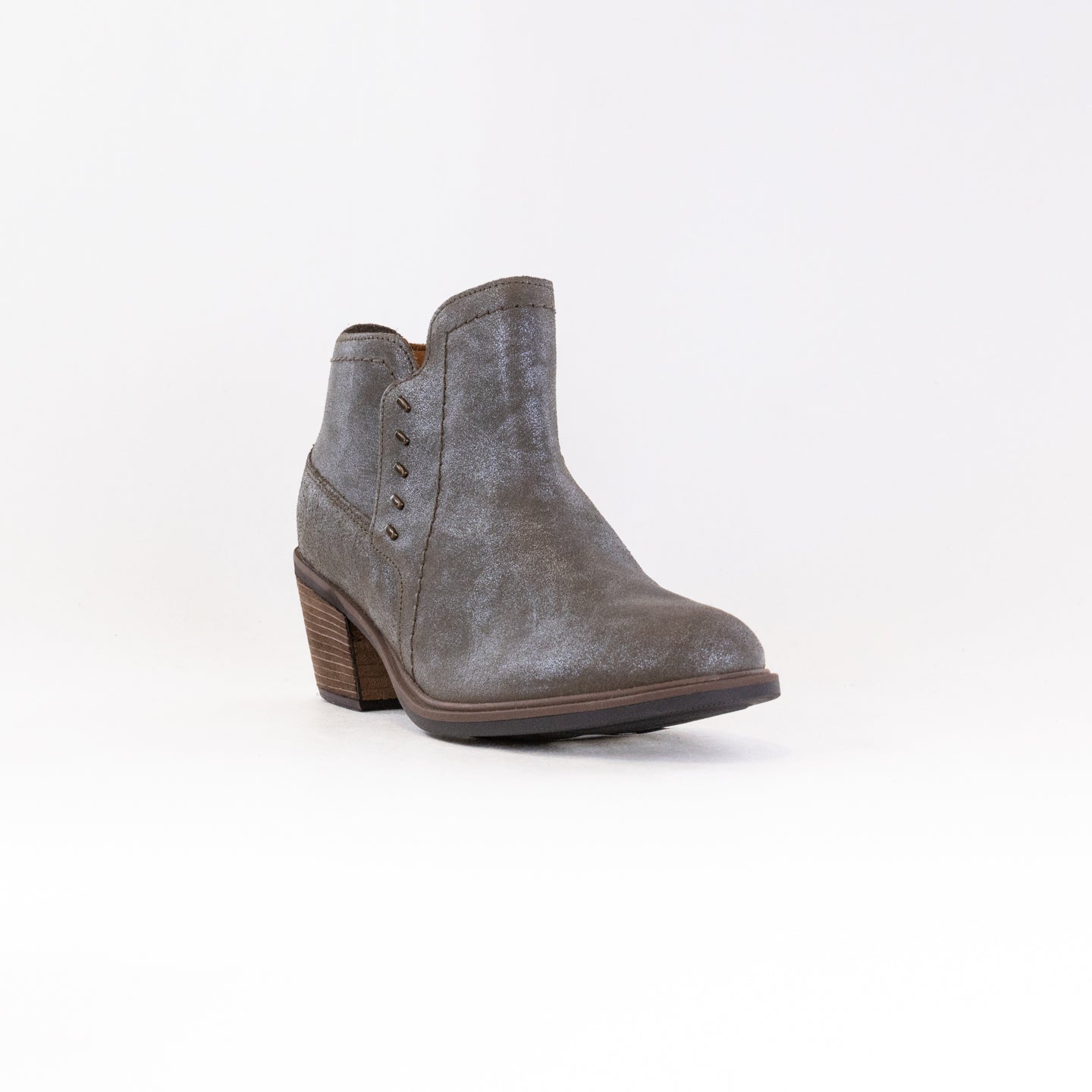 Clarks Women's Neva Lo Ankle Boots in Taupe Metallic Leather
