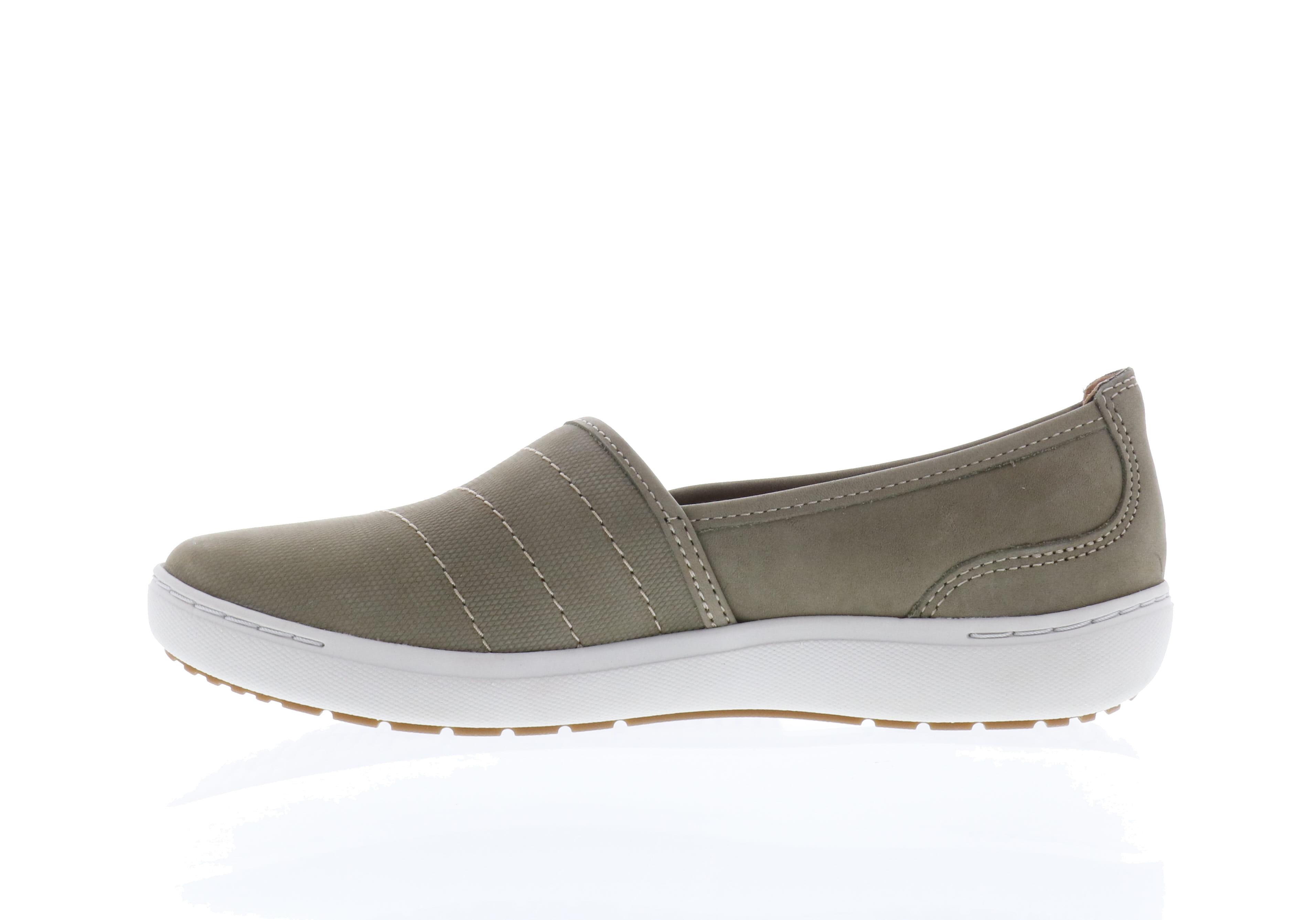 Clarks Women's Nalle Violet Casual Olive Slip-On Shoes