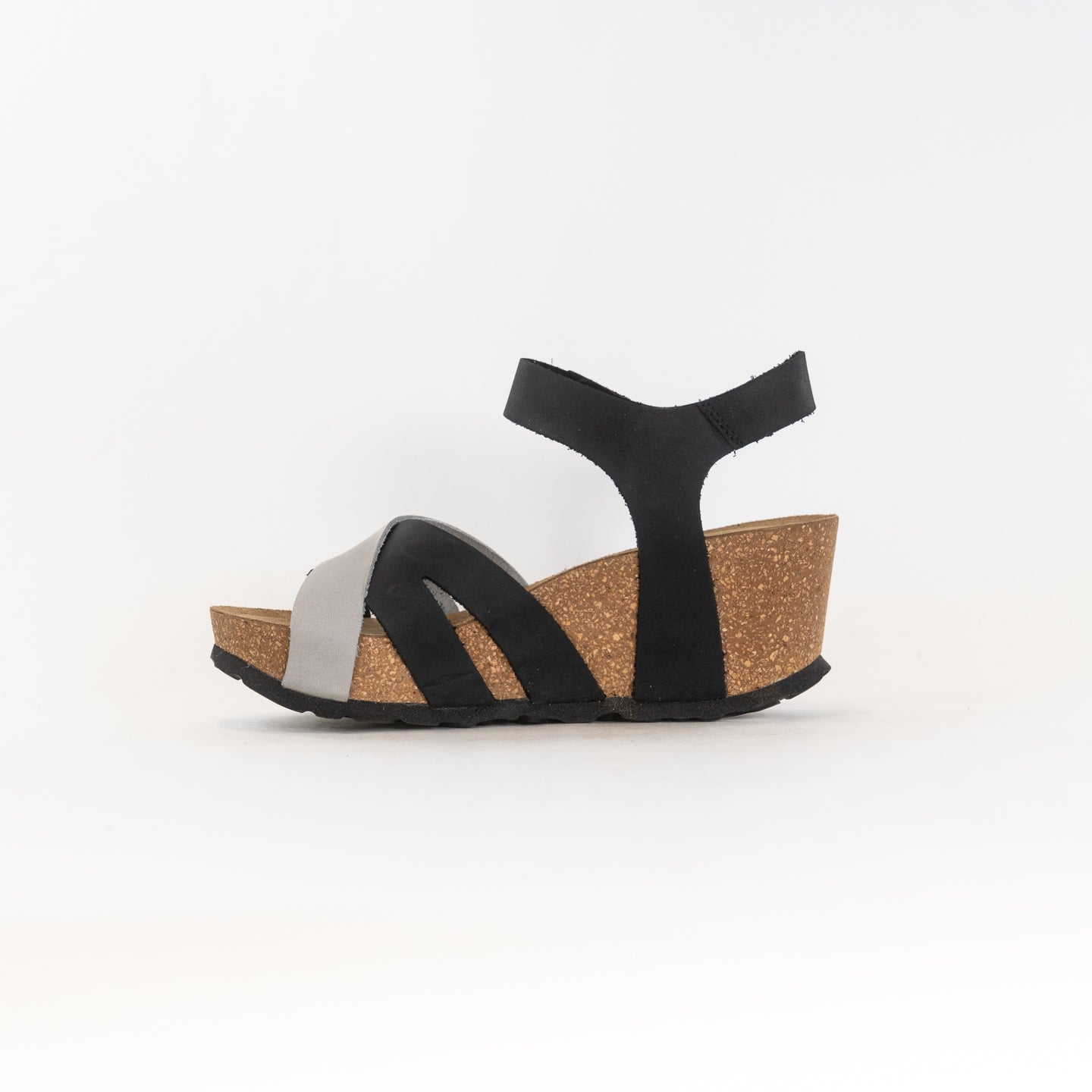 Eric Michael Women's Olympia Black and Ice Colorblocked Wedge Sandals