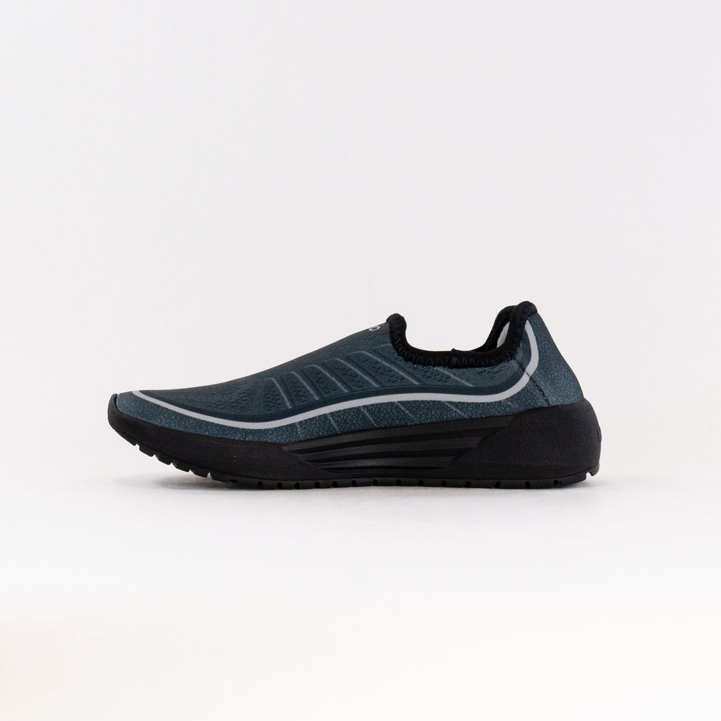 Women's Black Pseudo Racing Sports Sneakers - Comfortable and Stylish