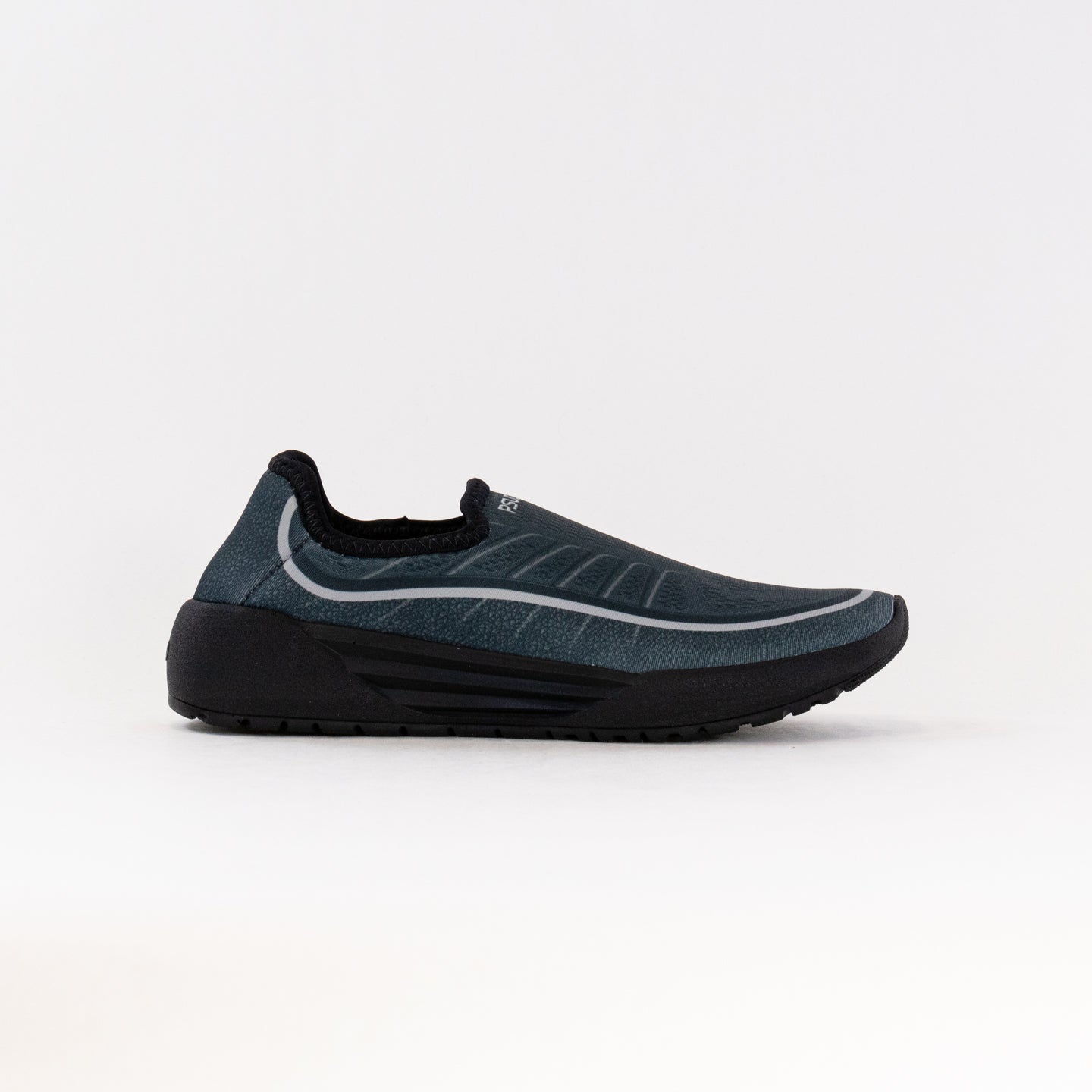 Women's Black Pseudo Racing Sports Sneakers - Comfortable and Stylish
