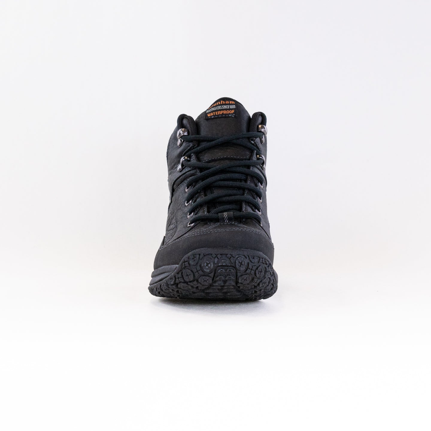 Men's Black Leather Dunham Lawrence Mid Waterproof Work Boot