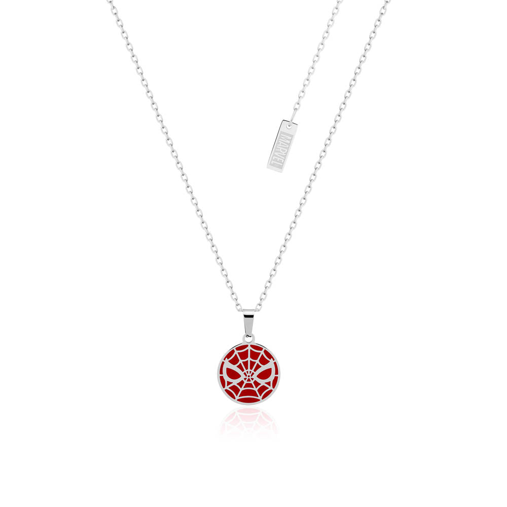 Disney Spider Man Stainless Steel Enamel Pendant with Chain