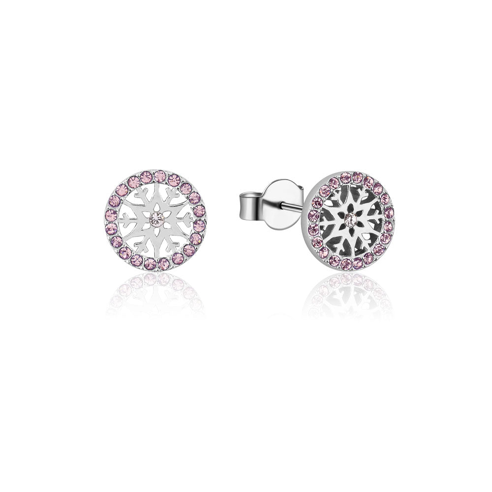 Charming DISNEY Frozen II Snowflake Design Stud Earrings