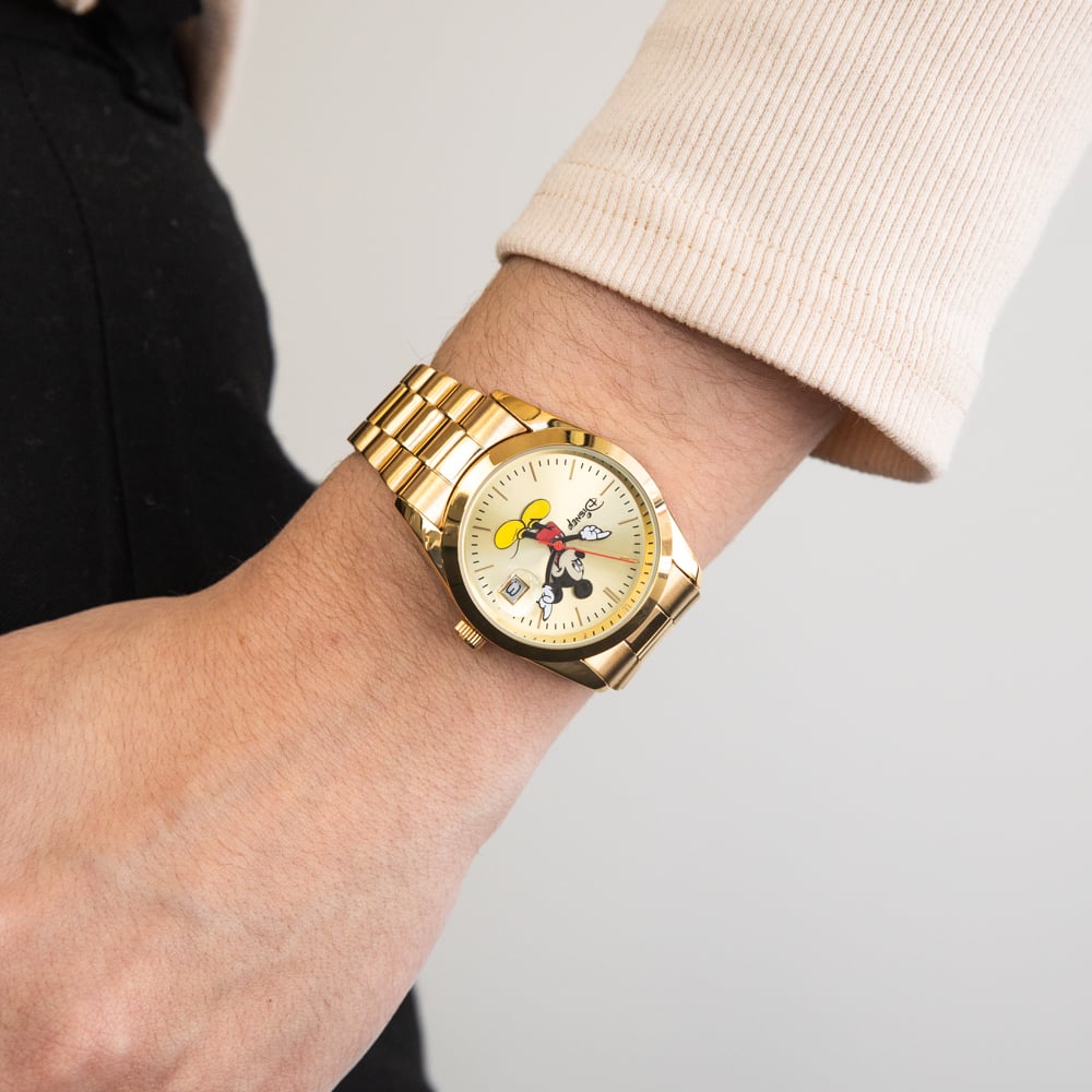 DISNEY TA45703 Gold-Tone Mickey Mouse Stylish Watch