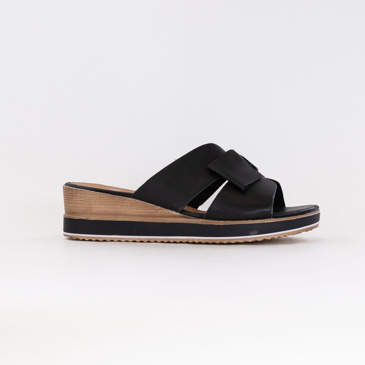 Remonte Jerilyn 56 Women's Black Comfort Sandals with Wedge Heel