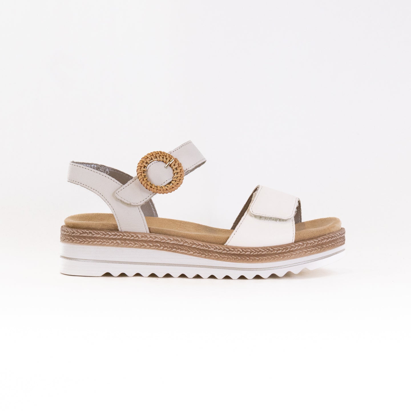 Beige Women's Remonte Jocelyn D0Q52 Smooth Leather Strap Sandals