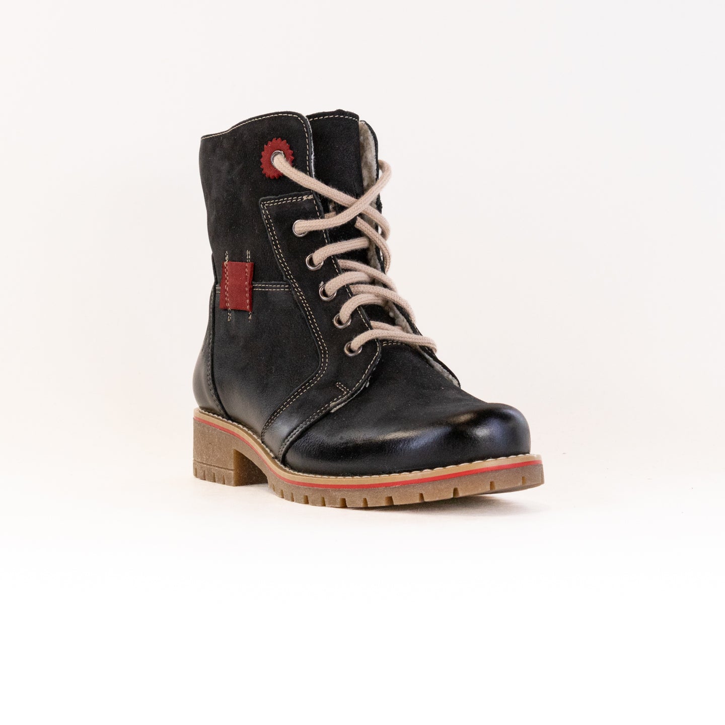 V-Italia Women's 1041 Brigida 476 Ankle Boot in Black Genuine Leather for Winter