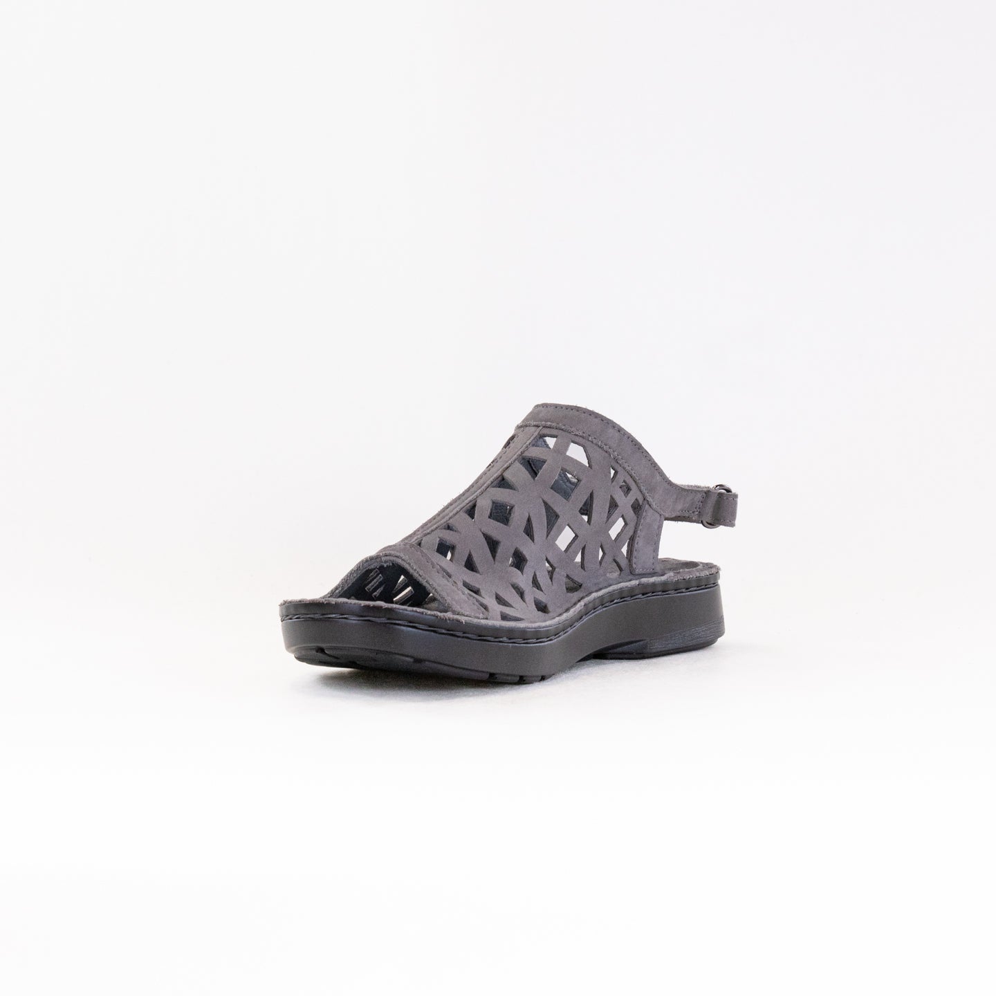 Naot Women's Amadora Sandals in Gray Smoke Nubuck Leather