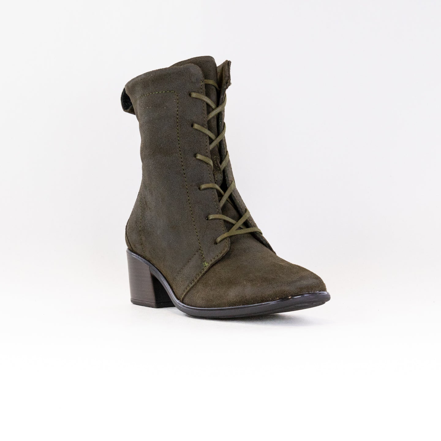 Naot Women's Majesty Mid - Calf Boots in Olive - Oily Suede Material