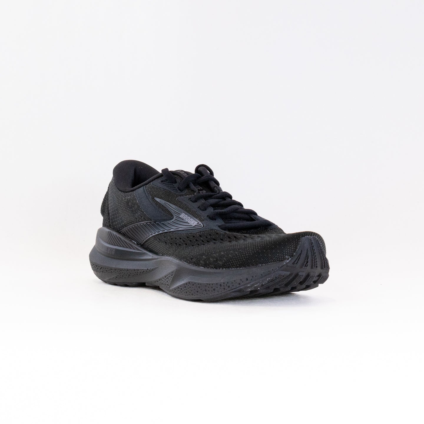 Women's Brooks Adrenaline GTS 24 Running Shoes in Classic Black/Black/Ebony Color Scheme