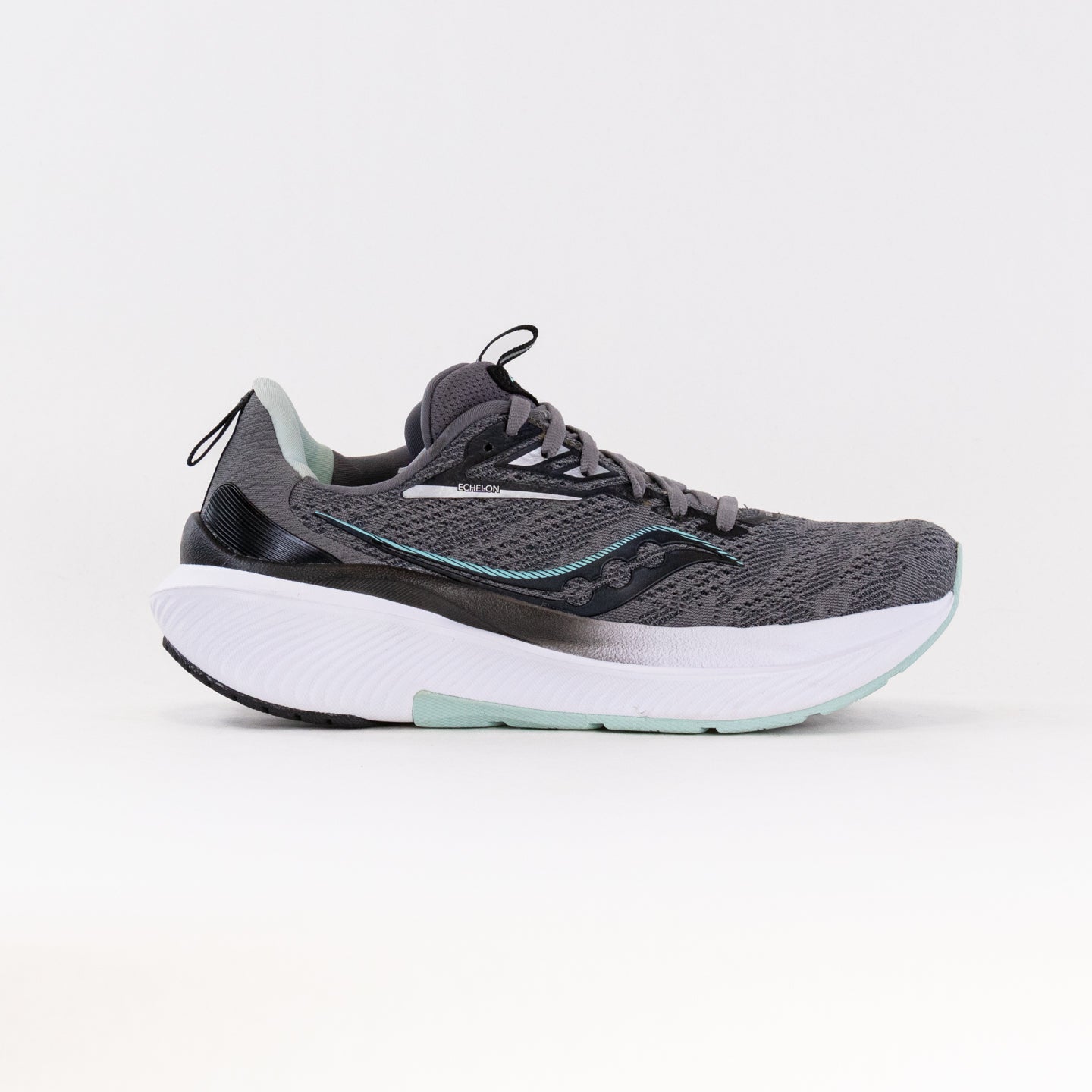 Saucony Women's Echelon 9 Wide Running Shoes in Charcoal/Ice