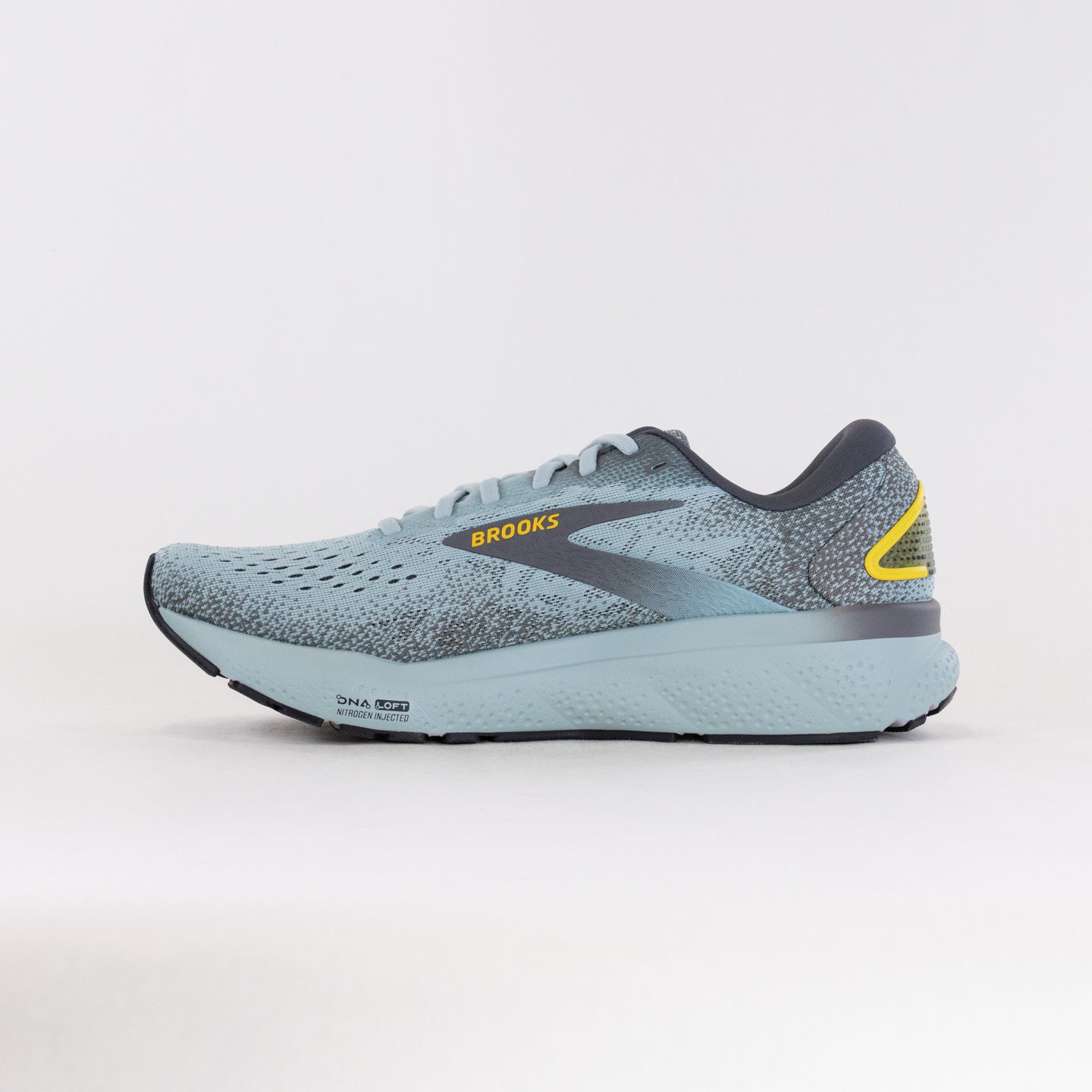 Men's Brooks Ghost 16 Running Shoes in Cloud, Grey and Gold