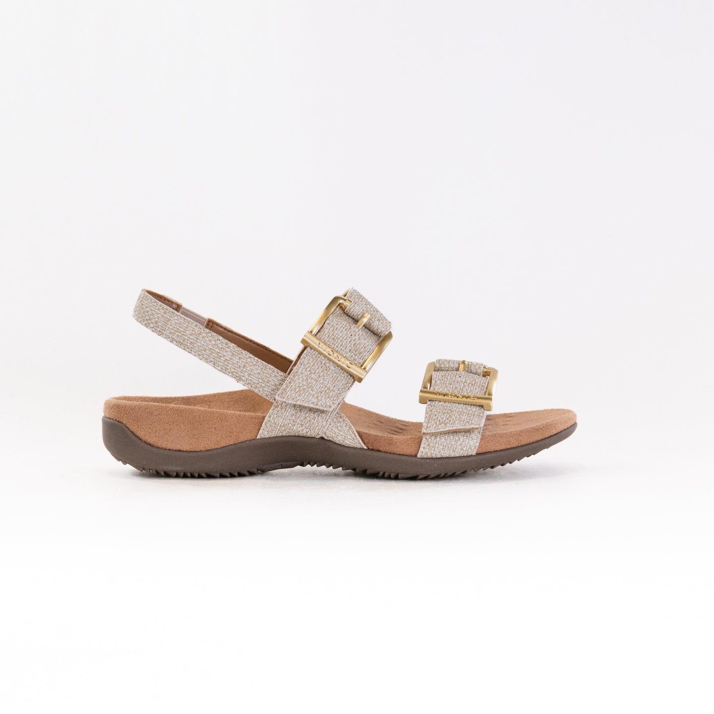 Women's Vionic Reese Adjustable Slingback Sandals in Oatmeal Color