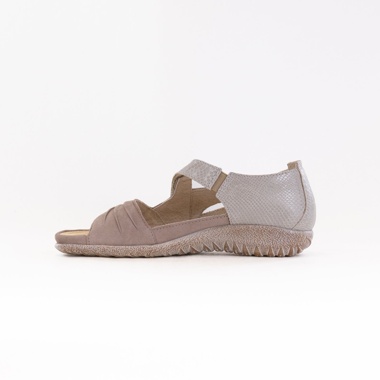 Naot Women's Papaki Sandals in Stone Nubuck Material