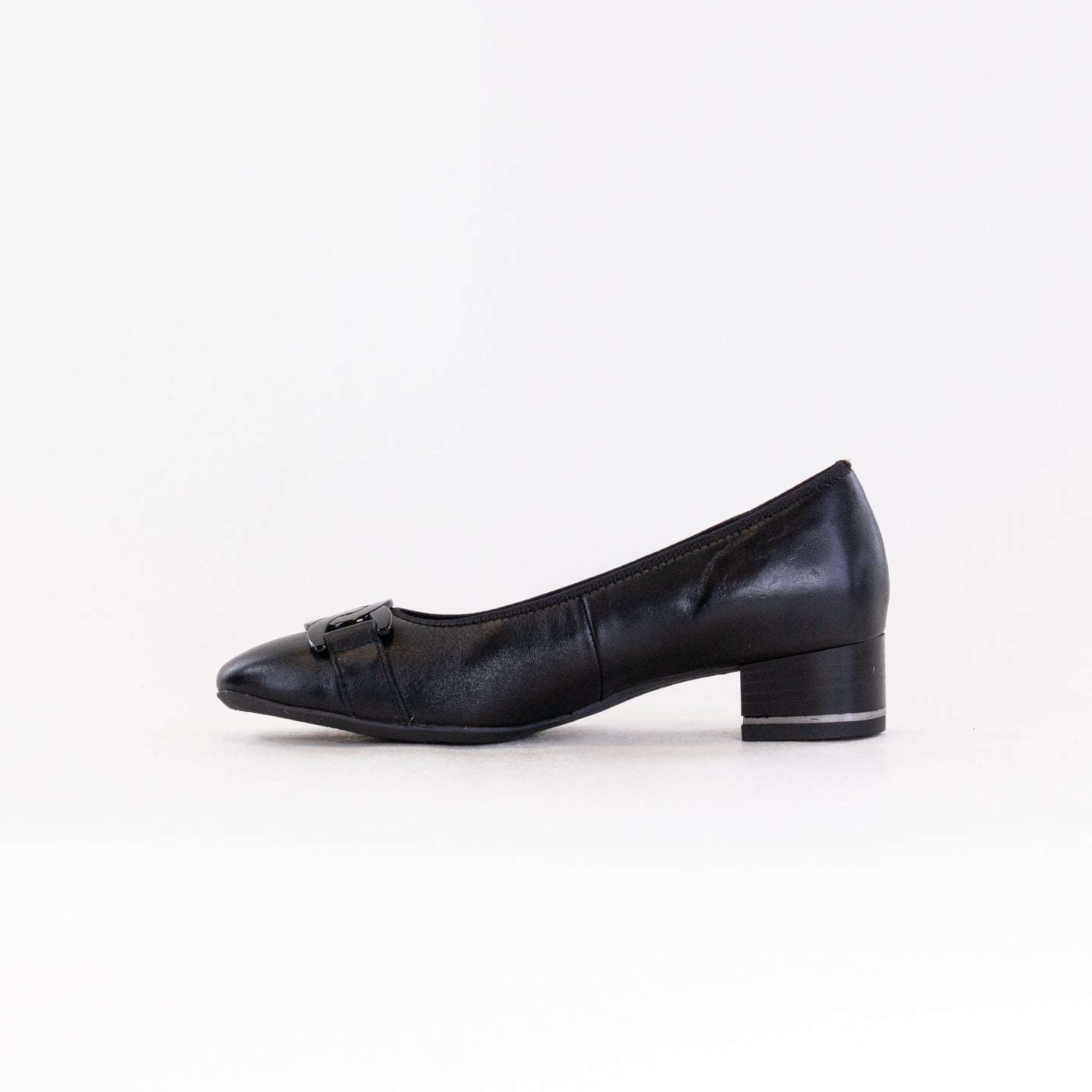 ARA Women's Elegant Black Leather Gallant Pumps