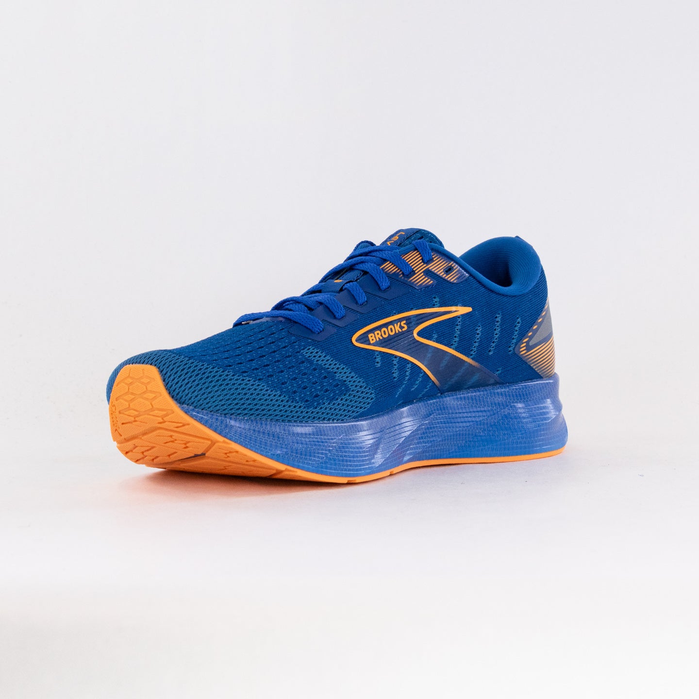 Men's Brooks Levitate 6 Running Shoes in Classic Blue/Orange