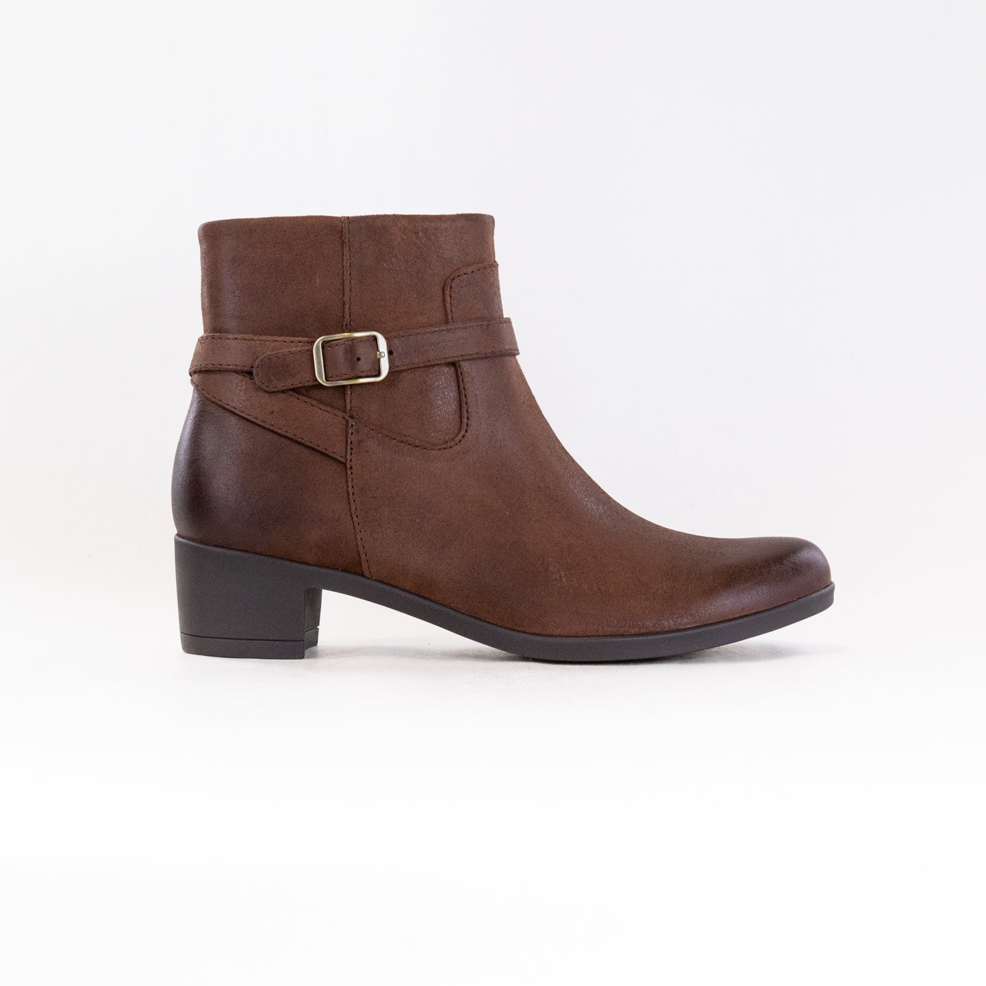 Dansko Women's Cagney Brown Burnished Suede Leather Booties