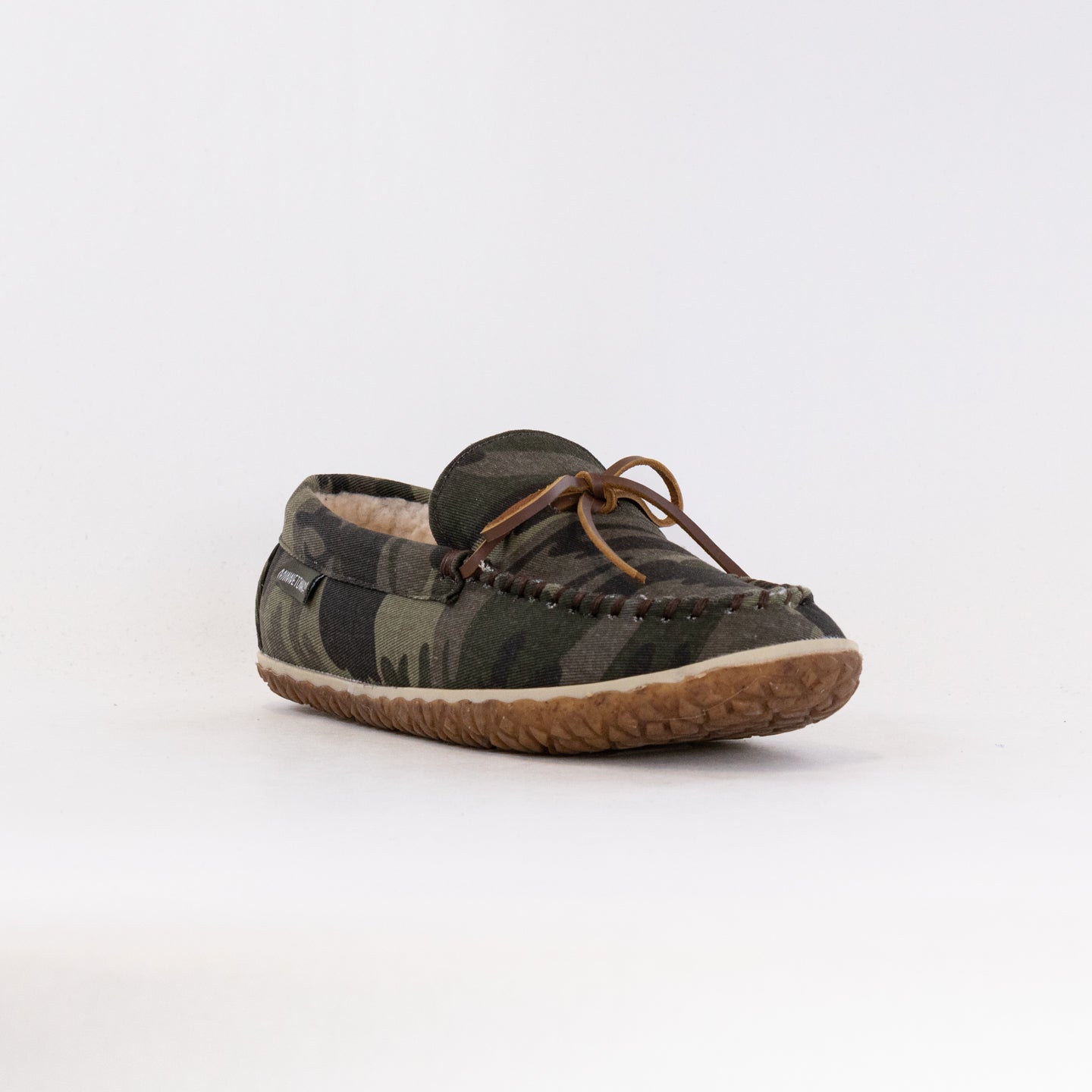 Men's Minnetonka Tomm in Stylish Green Camo Print