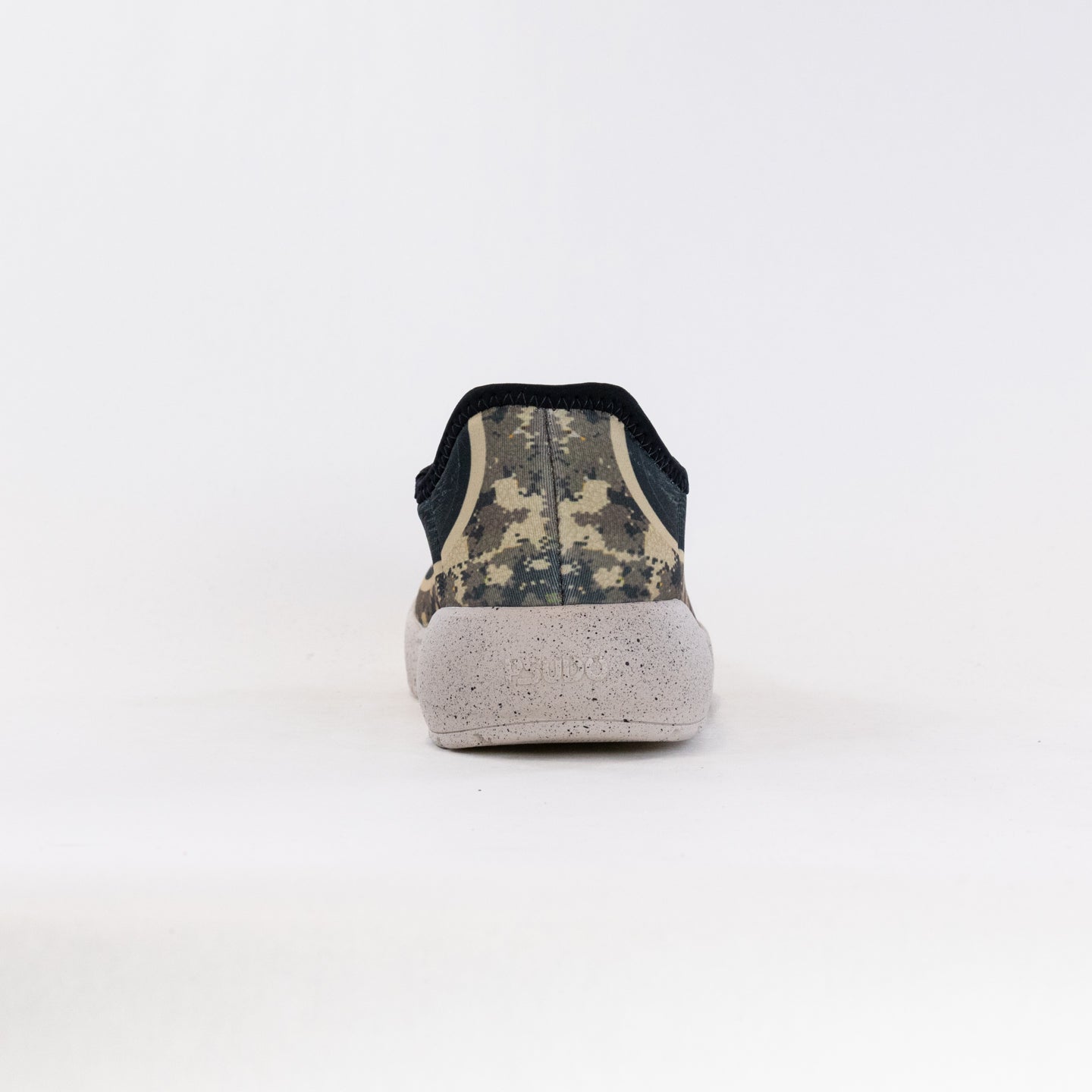 Men's Pseudo Slip-on Racing Sneakers in Taupe Ombre and Camouflage Design