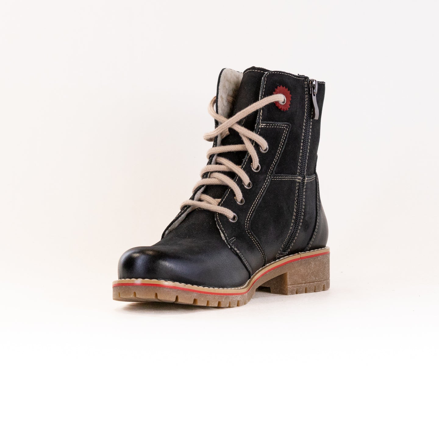 V-Italia Women's 1041 Brigida 476 Ankle Boot in Black Genuine Leather for Winter