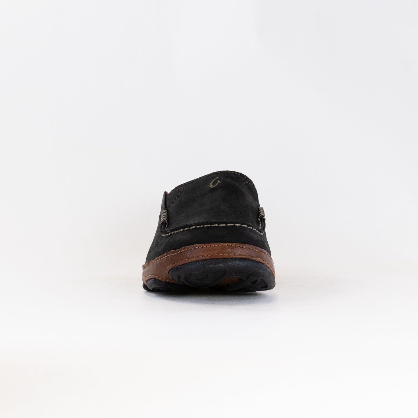 Olukai Men's Moloa Leather Shoes in Black/Toffee