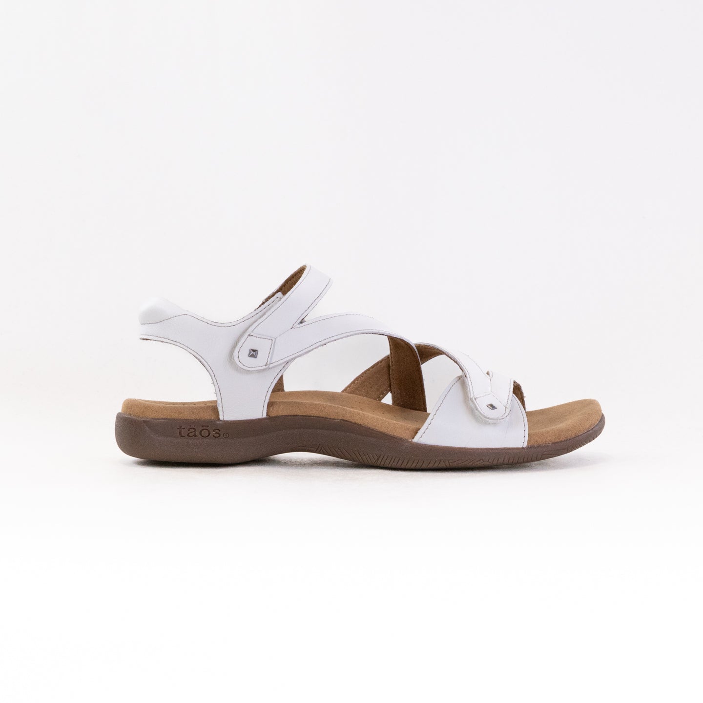Taos Women's Big Time White Slip-on Sandals with Back Strap