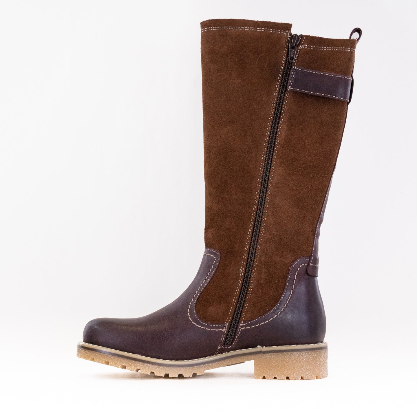 Eric Michael Women's Waterproof Brown Riding-Style Boots