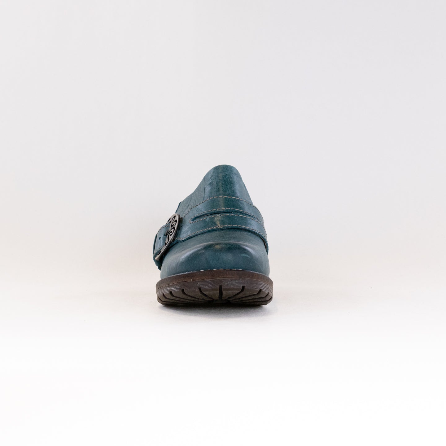 Women's Stylish Teal Leather Dromedaris Karina Summer Clogs