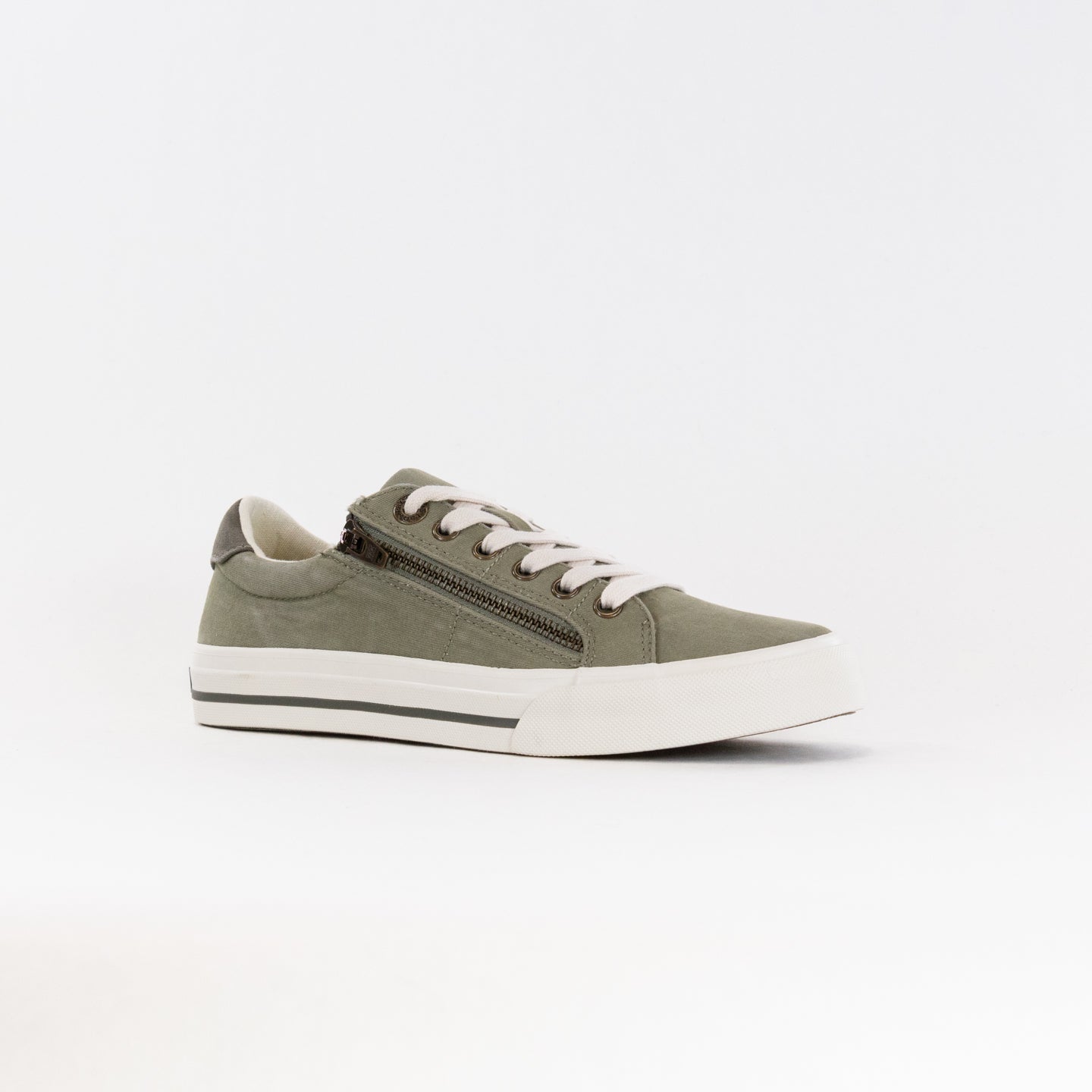 Stylish Women's Taos Z Soul Canvas Sneakers in Sage/Olive Distressed Design