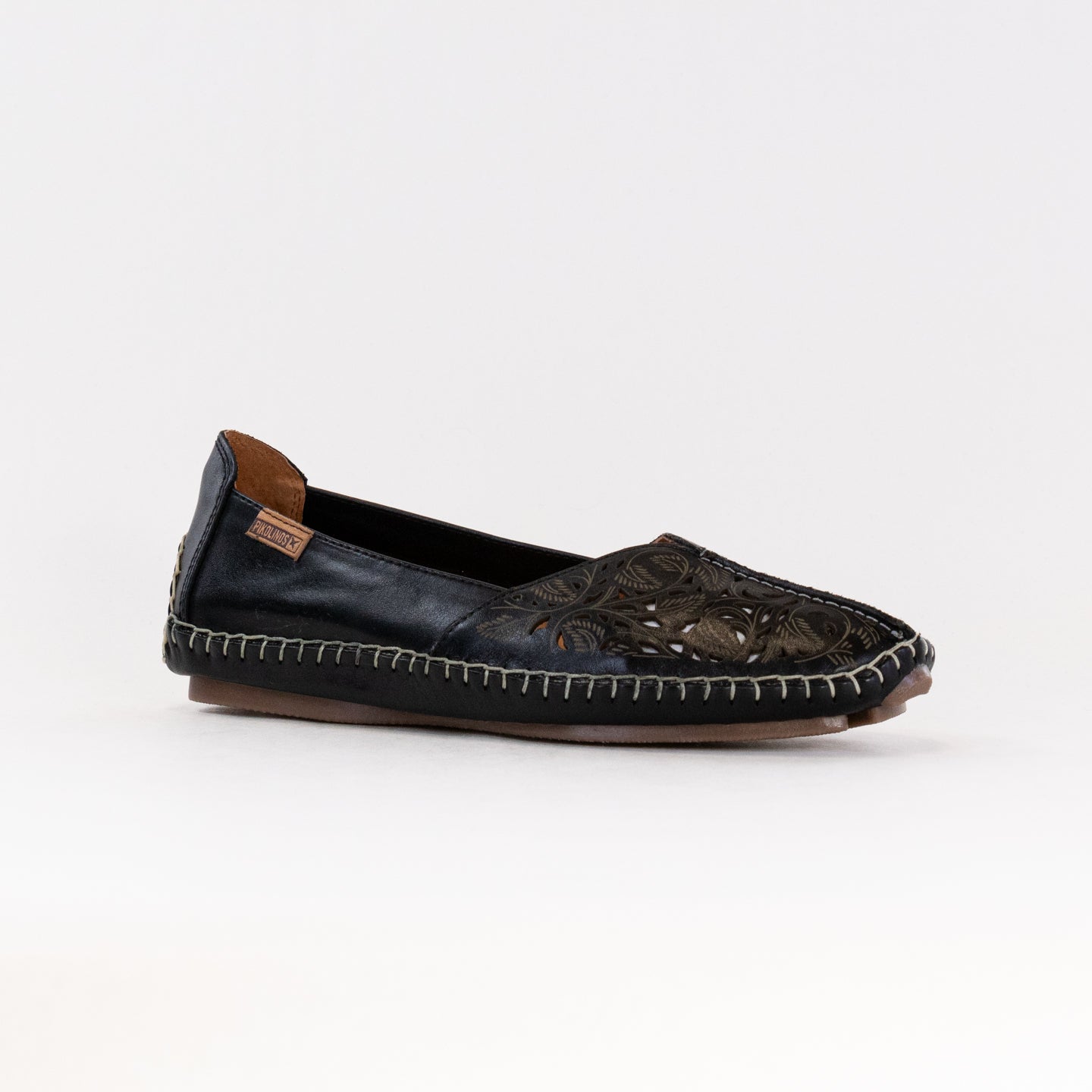 Women's Pikolinos Jerez 578-4976 Black Calfskin Leather Loafers