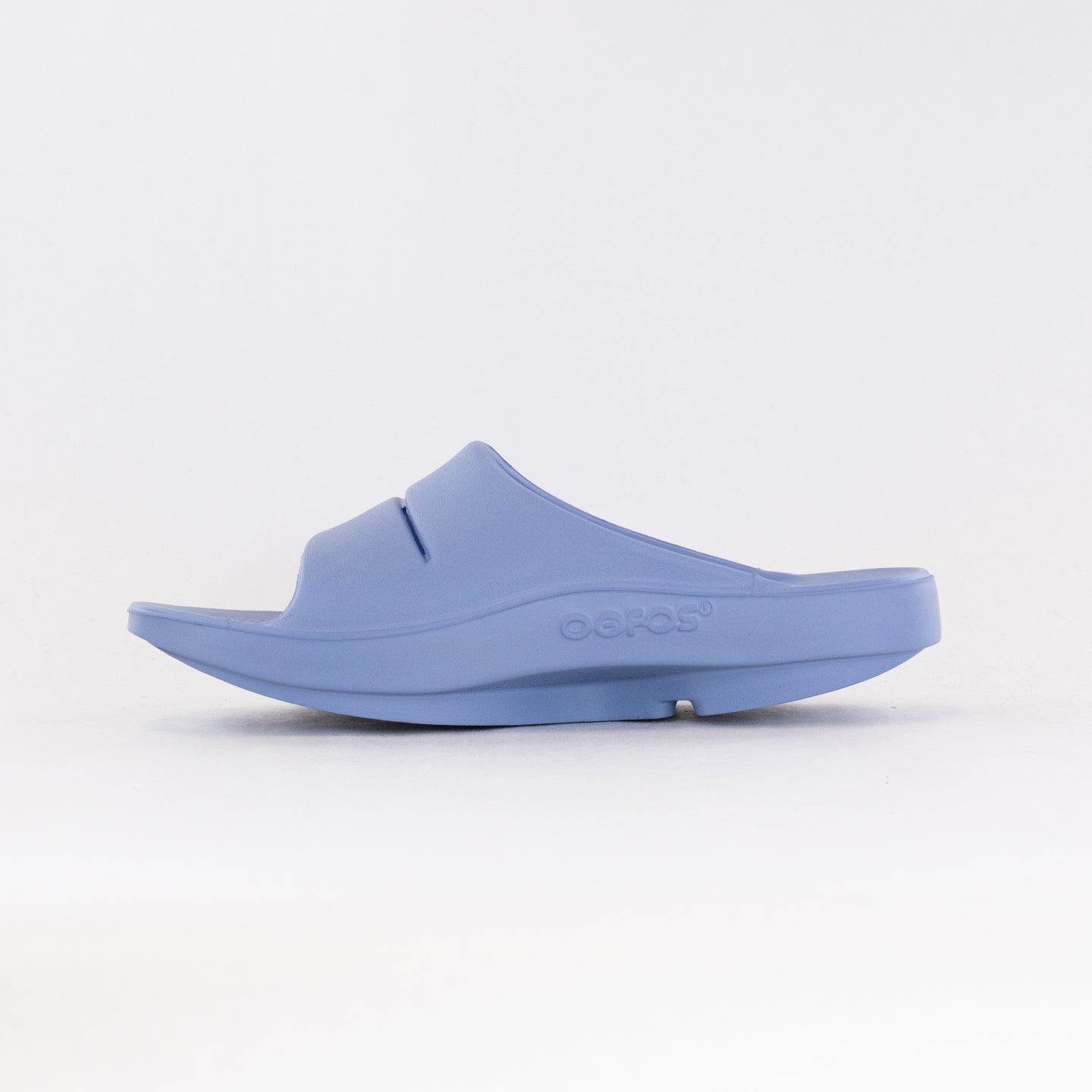 Women's OOFOS OOahh Slide Sandals in Stunning Neptune Blue