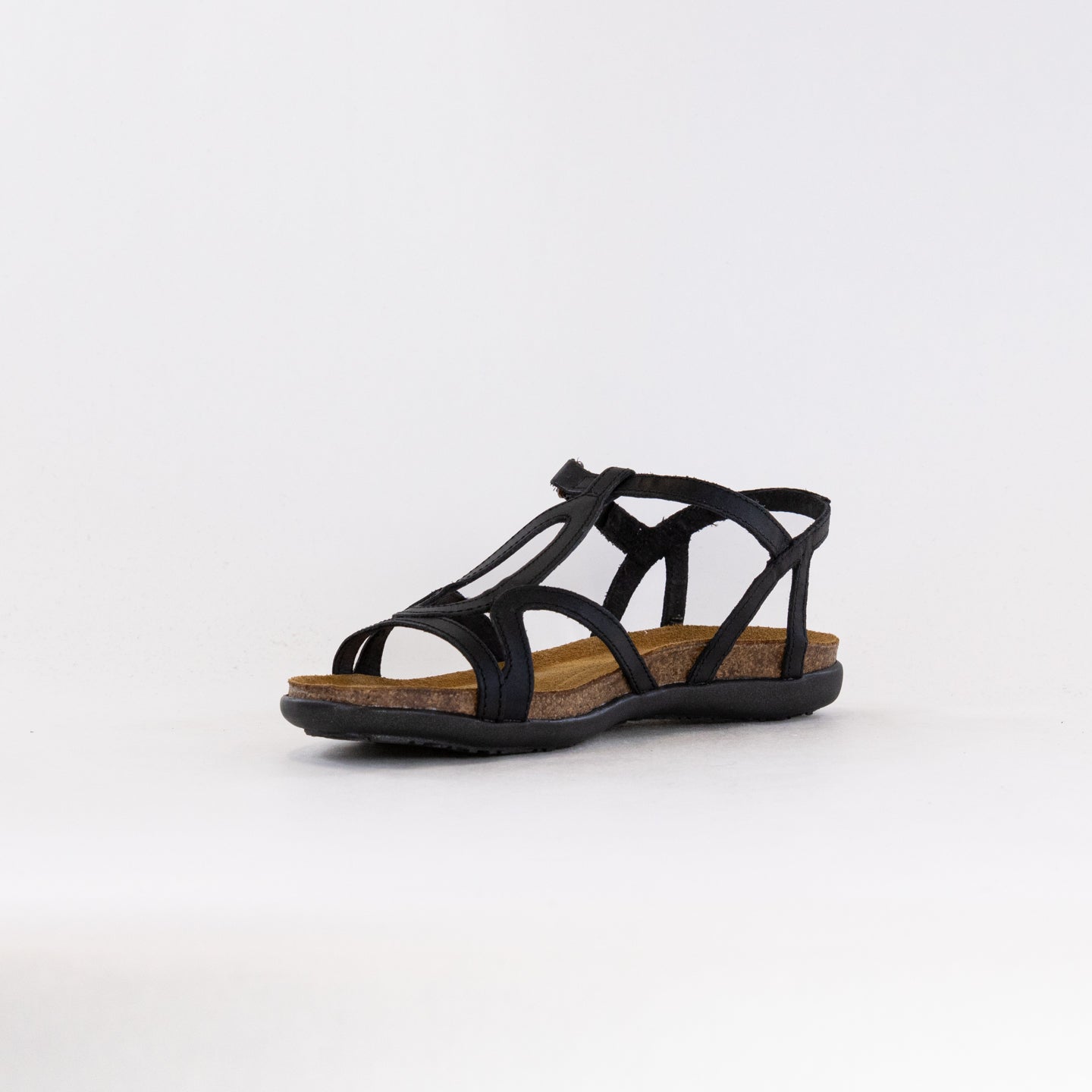 Naot Women's Dorith Gladiator-Inspired Sandals in Black Raven Leather