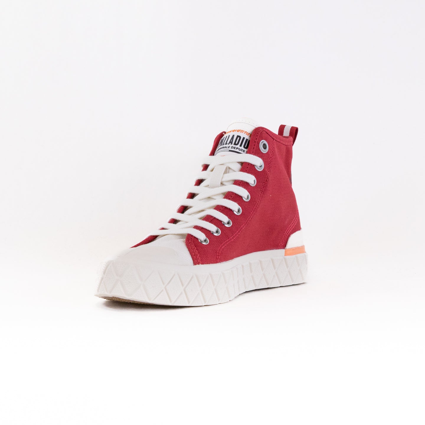 Women's Palladium Palla Ace Organic Chukka Shoes in Chili Pepper Color