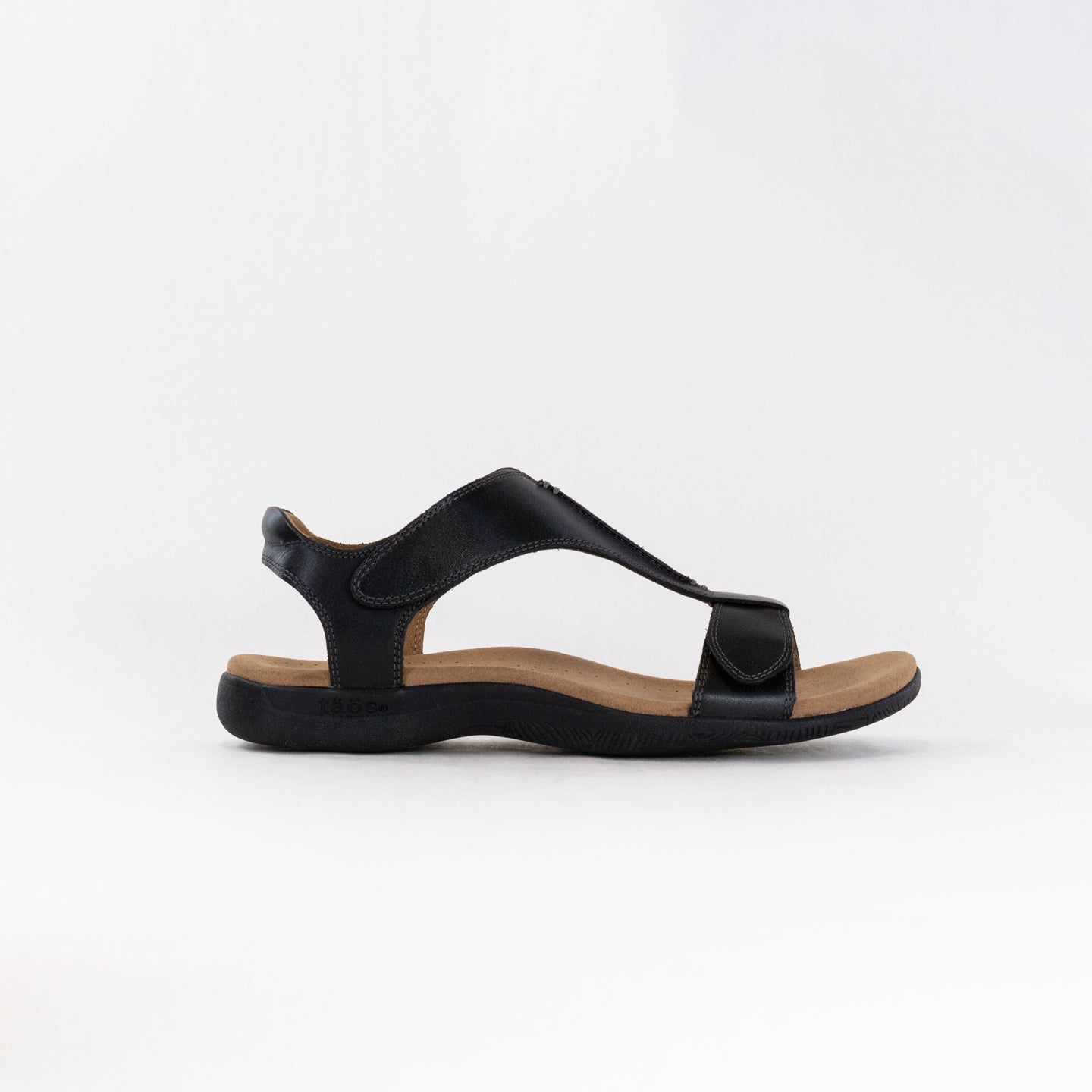 Taos Women's Premium Black Leather Sandal - The Show