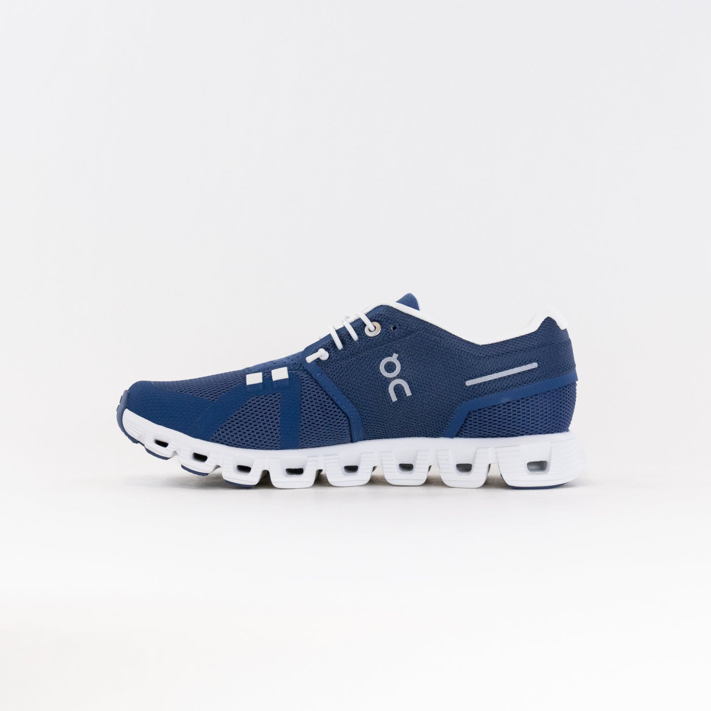 On Women's Cloud 5 Running Shoes - Denim/White Colorway